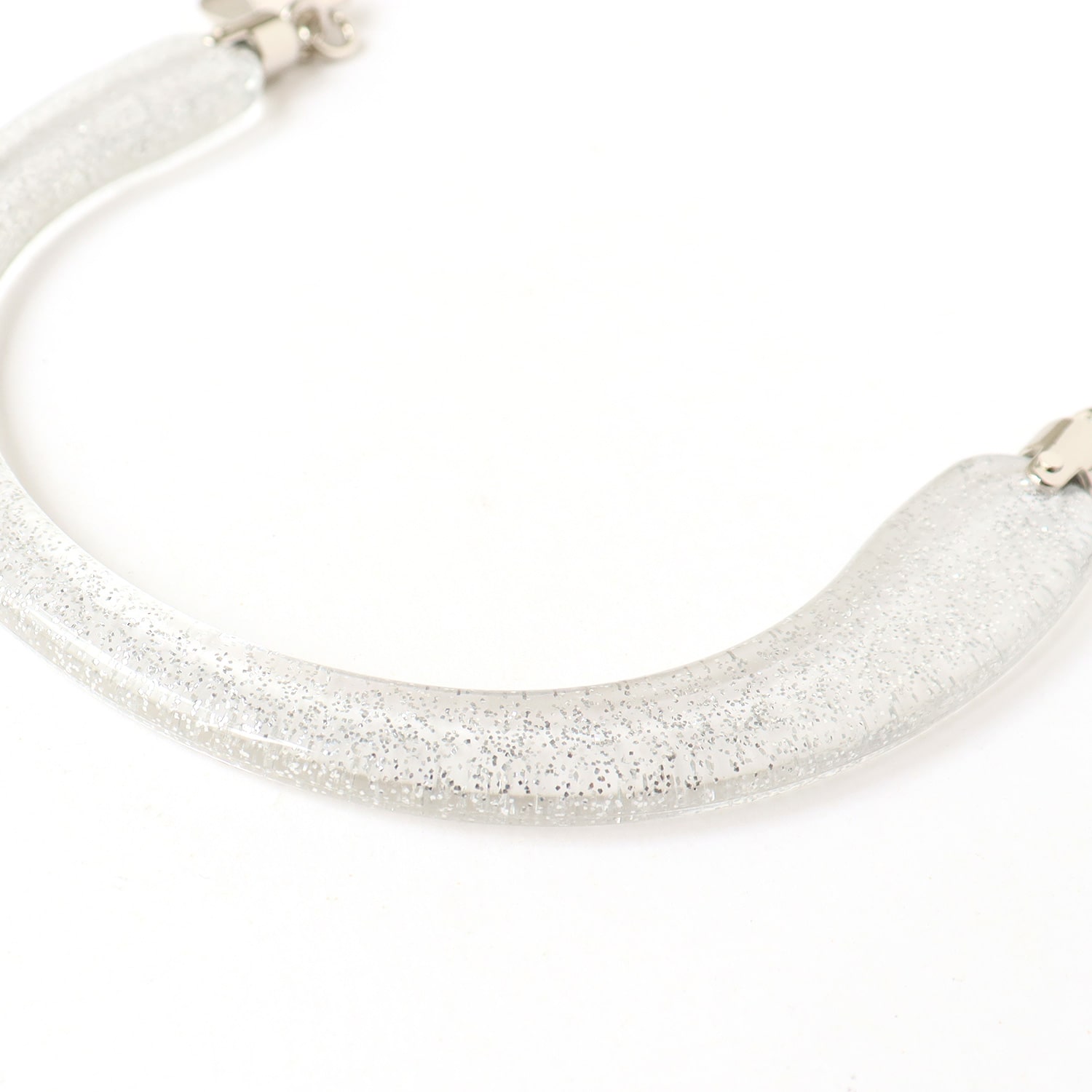 日本紐釦貿易 ラメ入 プラハンドル クワエ金具 WW16×H15cm クリア 2本1組 K2548 (ご注文単位1組)【直送品】