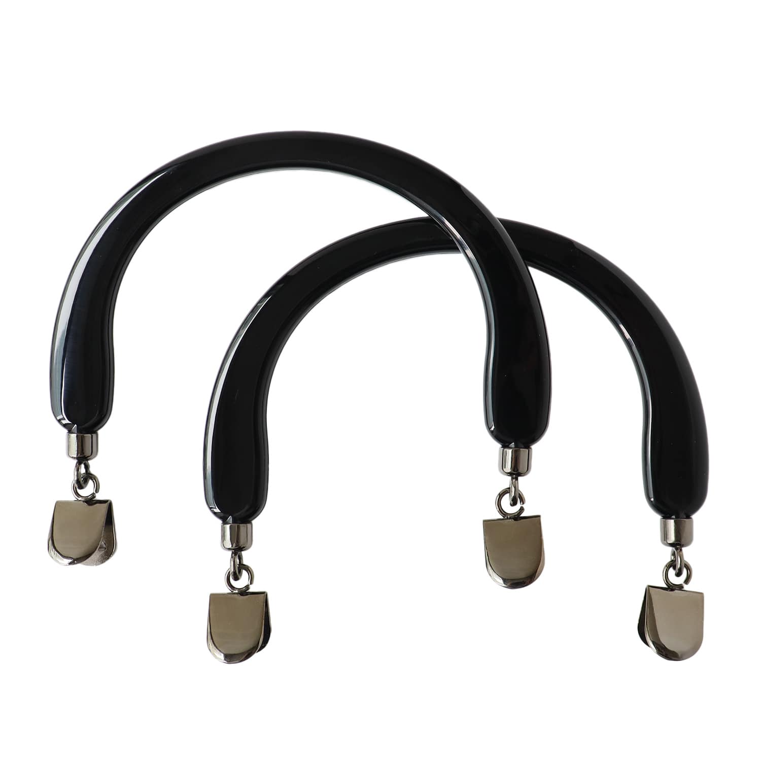 日本紐釦貿易 プラスチック製ハンドル フォーマルタイプ クワエ金具付き W16×H15cmK254-B （ご注文単位1組）【直送品】