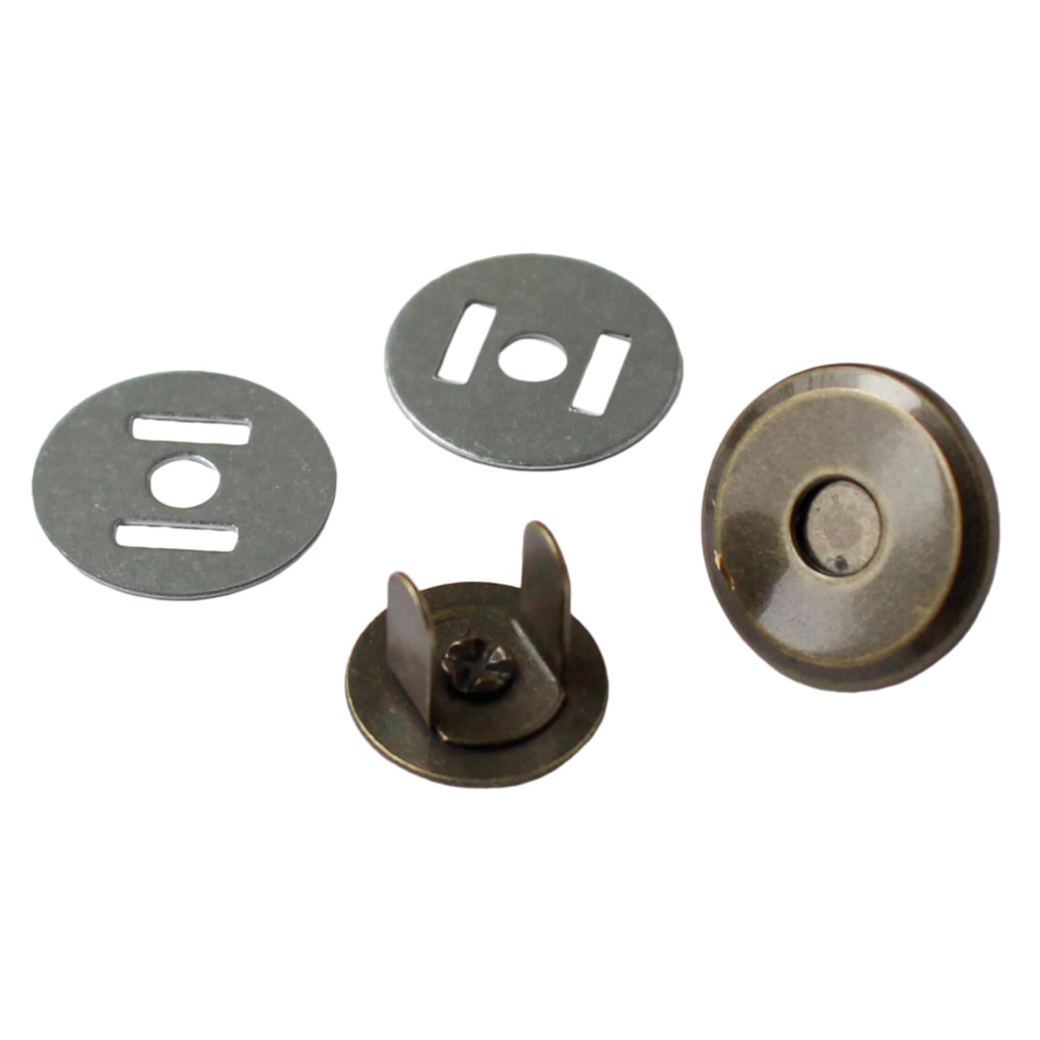 日本紐釦貿易 薄型マグネットボタン 3mmxφ14mm 5組入り M1014-AG （ご注文単位1束）【直送品】
