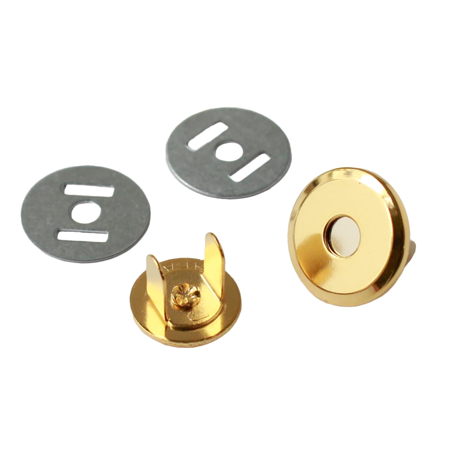 日本紐釦貿易 薄型マグネットボタン 3mmxφ14mm 5組入り M1014-G （ご注文単位1束）【直送品】