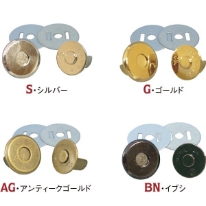 日本紐釦貿易 薄型マグネットボタン 3mmxφ14mm 5組入り M1014-G (ご注文単位1束)【直送品】