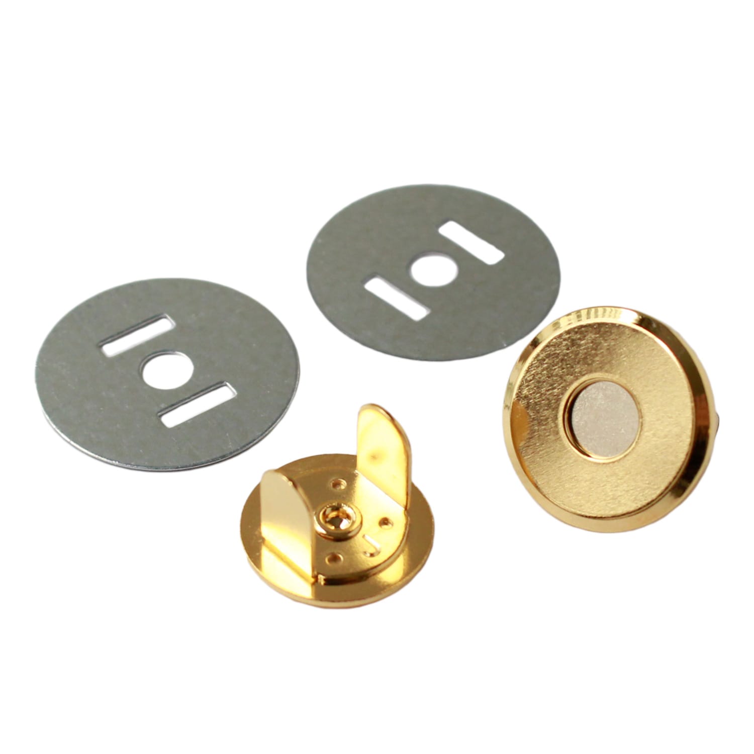 日本紐釦貿易 薄型マグネットボタン 3mmxφ18mm 5組入り M1018-G （ご注文単位1束）【直送品】