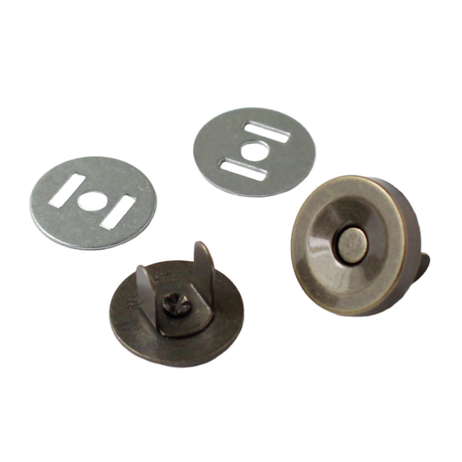 日本紐釦貿易 マグネットボタン 4mmxφ14mm 5組入り M72-AG （ご注文単位1束）【直送品】