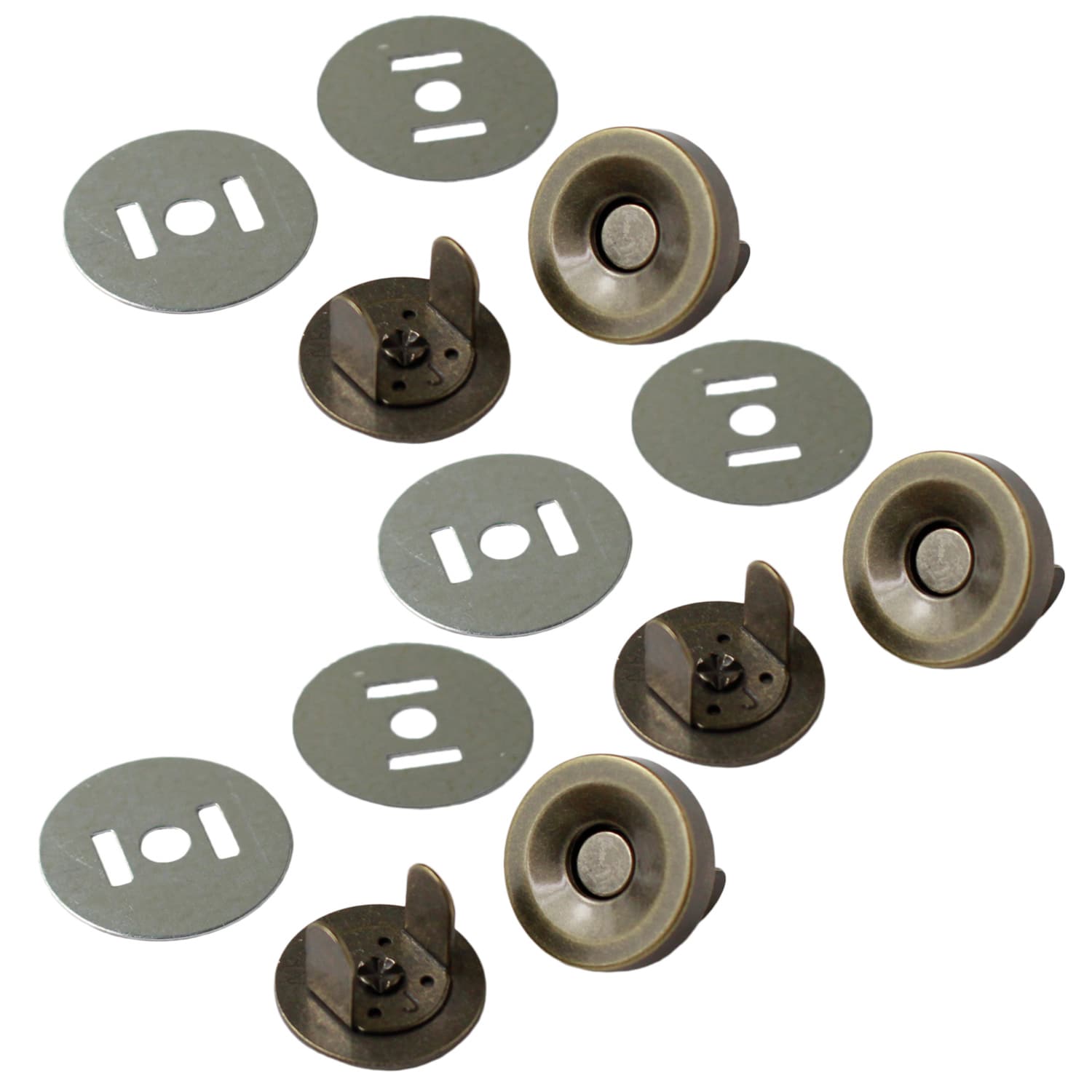 日本紐釦貿易 マグネットボタン 5mmxφ19mm 30組入り M73-AG-30 （ご注文単位1箱）【直送品】