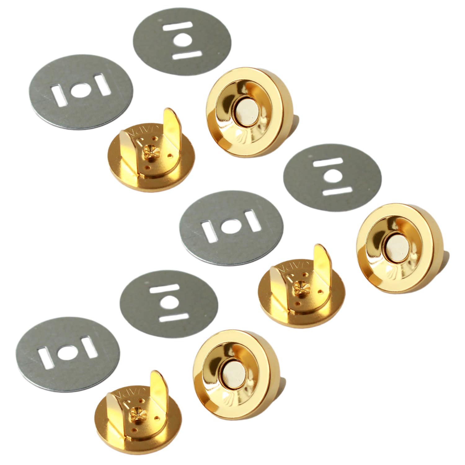 日本紐釦貿易 マグネットボタン 5mmxφ19mm 30組入り M73-G-30 （ご注文単位1箱）【直送品】