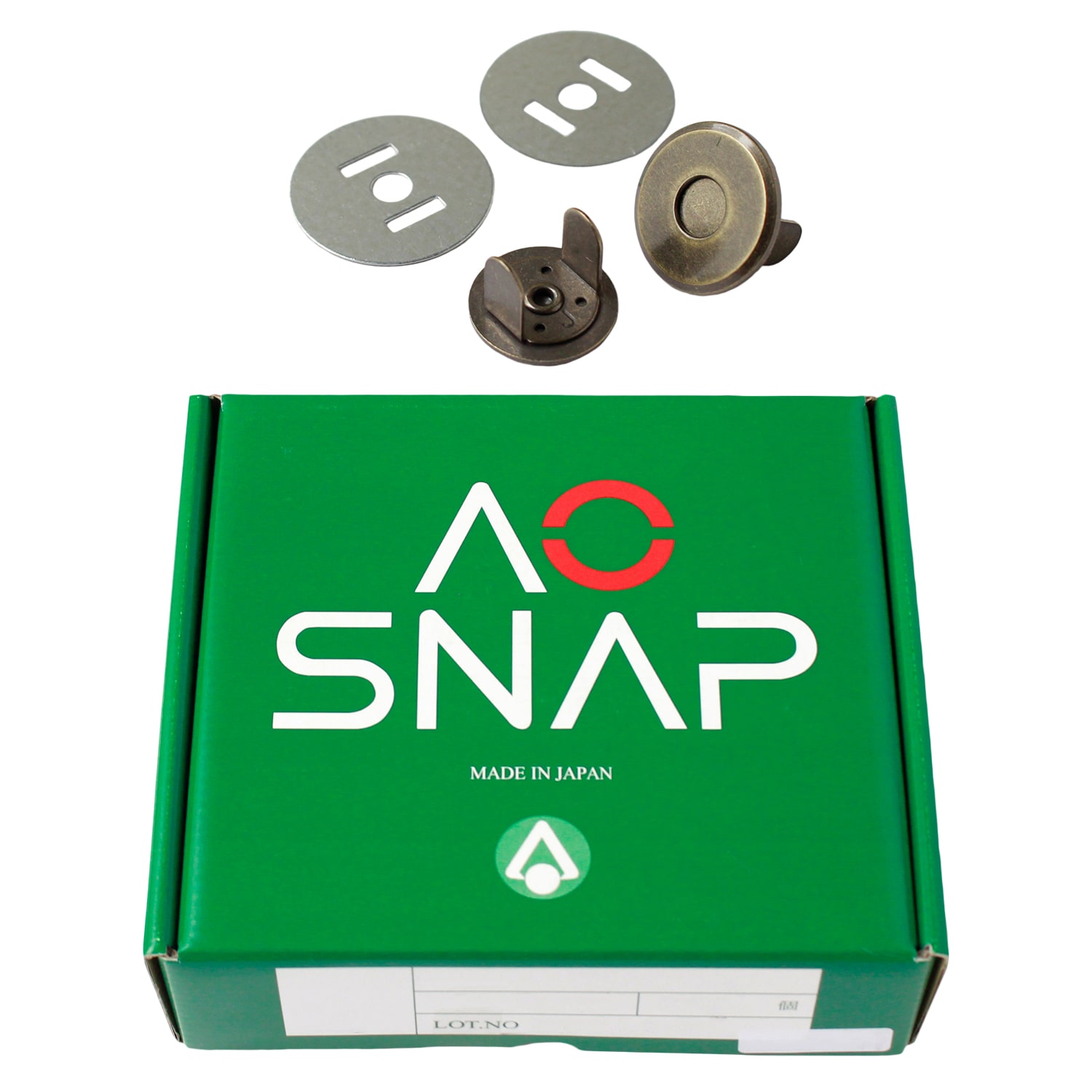 日本紐釦貿易 薄型マグネットボタン 3mmxφ18mm 100組入り M1018-AG-100 （ご注文単位1箱）【直送品】