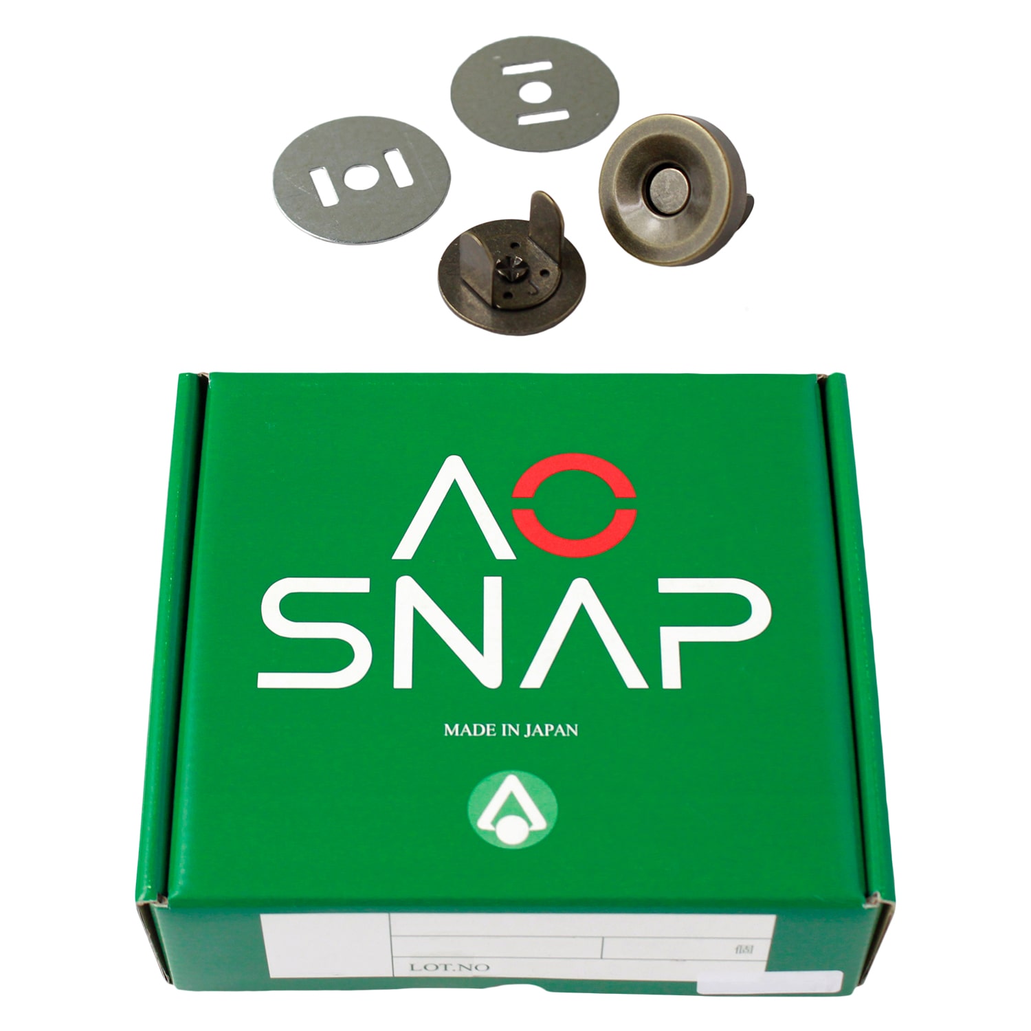 日本紐釦貿易 マグネットボタン 5mmxφ19mm 100組入り M73-AG-100 （ご注文単位1箱）【直送品】