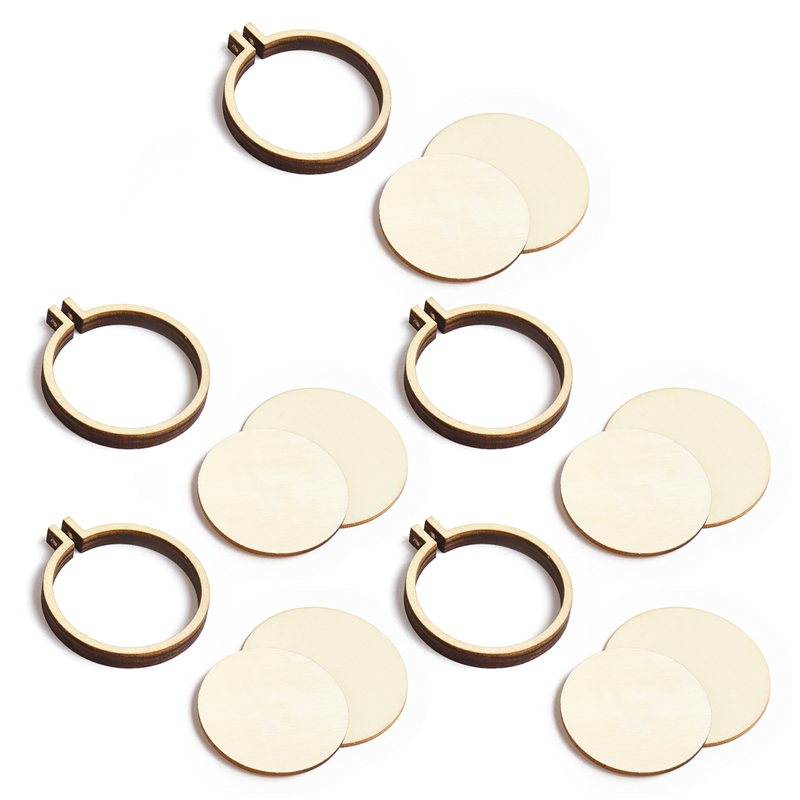 日本紐釦貿易(Nippon Chuko)NBK ミニチュア刺繍枠 5個セット 茶 KE1451-5 1袋(ご注文単位1袋)【直送品】