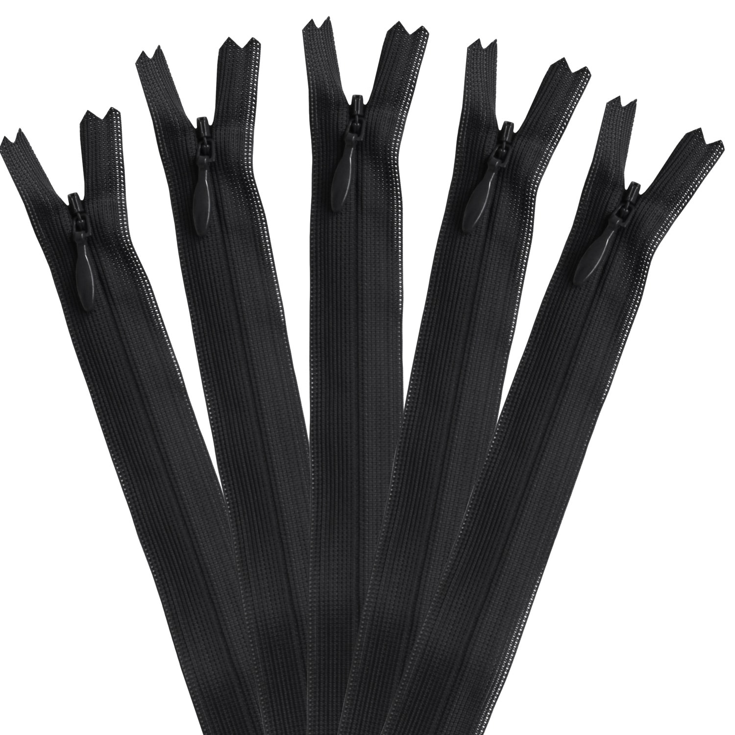 日本紐釦貿易 Y.K.K コンシールファスナー 22cm 5本入 col.580 KS22-580 黒 （ご注文単位1束）【直送品】