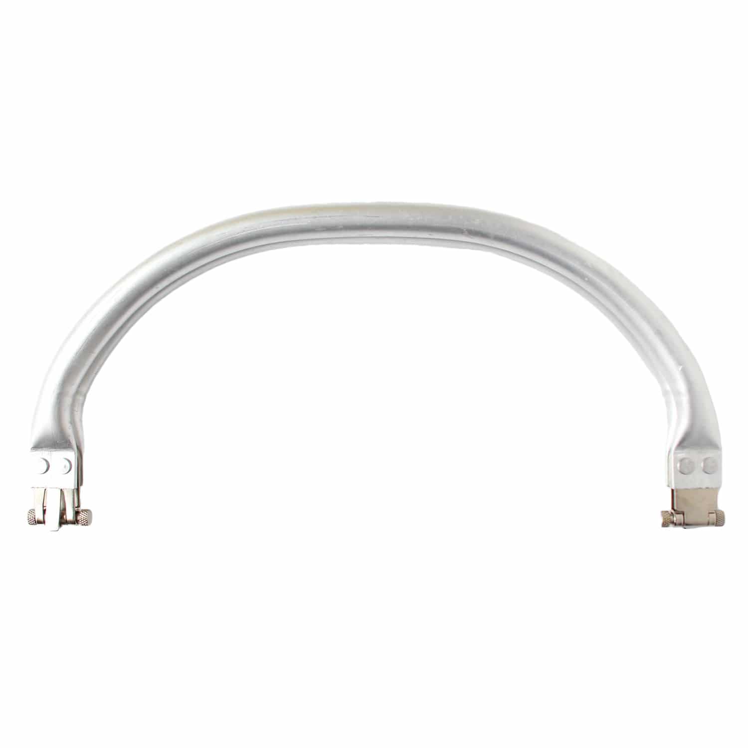 日本紐釦貿易 アルミバネ口金(ニューム口金) 丸型 W24cmxH11cm TYB2224 (ご注文単位1本)【直送品】