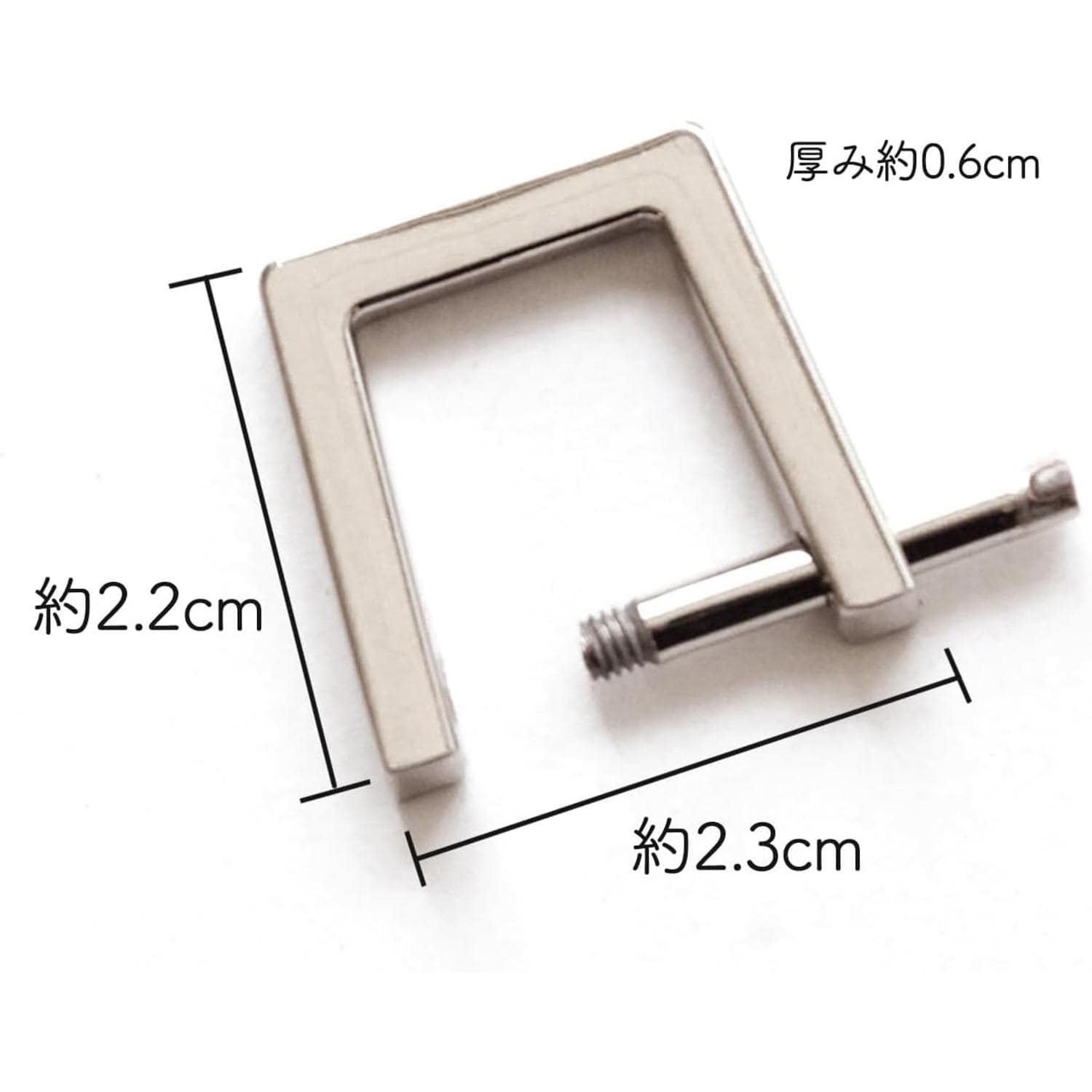 日本紐釦貿易 ネジ式Dカン<台形型> 4個入り アンティークゴールド TYP1974-AG (ご注文単位1束)【直送品】