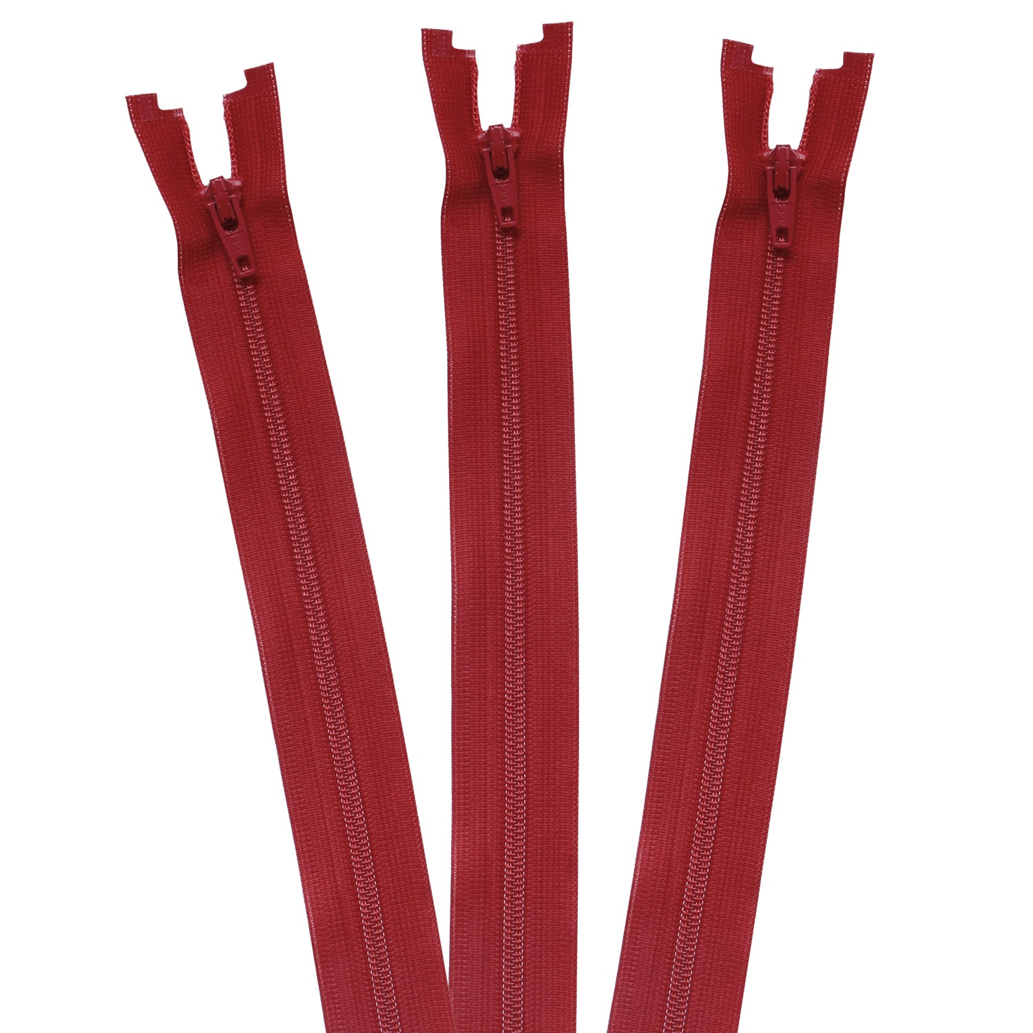 日本紐釦貿易 Y.K.K コイルオープンファスナー 56cm 3本入り col.519 赤 3CFOR56DA （ご注文単位1束）【直送品】