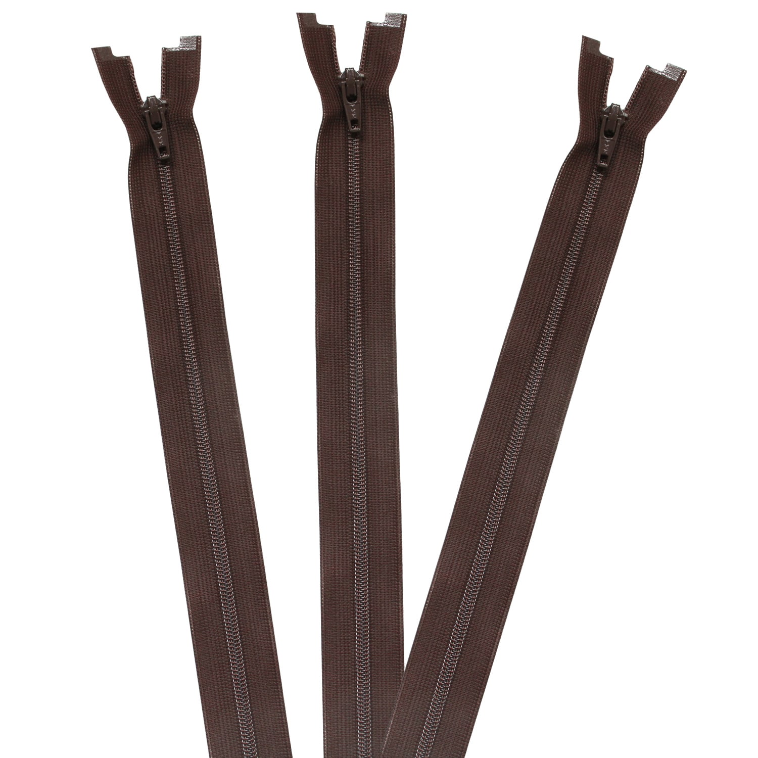 日本紐釦貿易 Y.K.K コイルオープンファスナー 56cm 3本入り col.570 茶 3CFOR56DA （ご注文単位1束）【直送品】