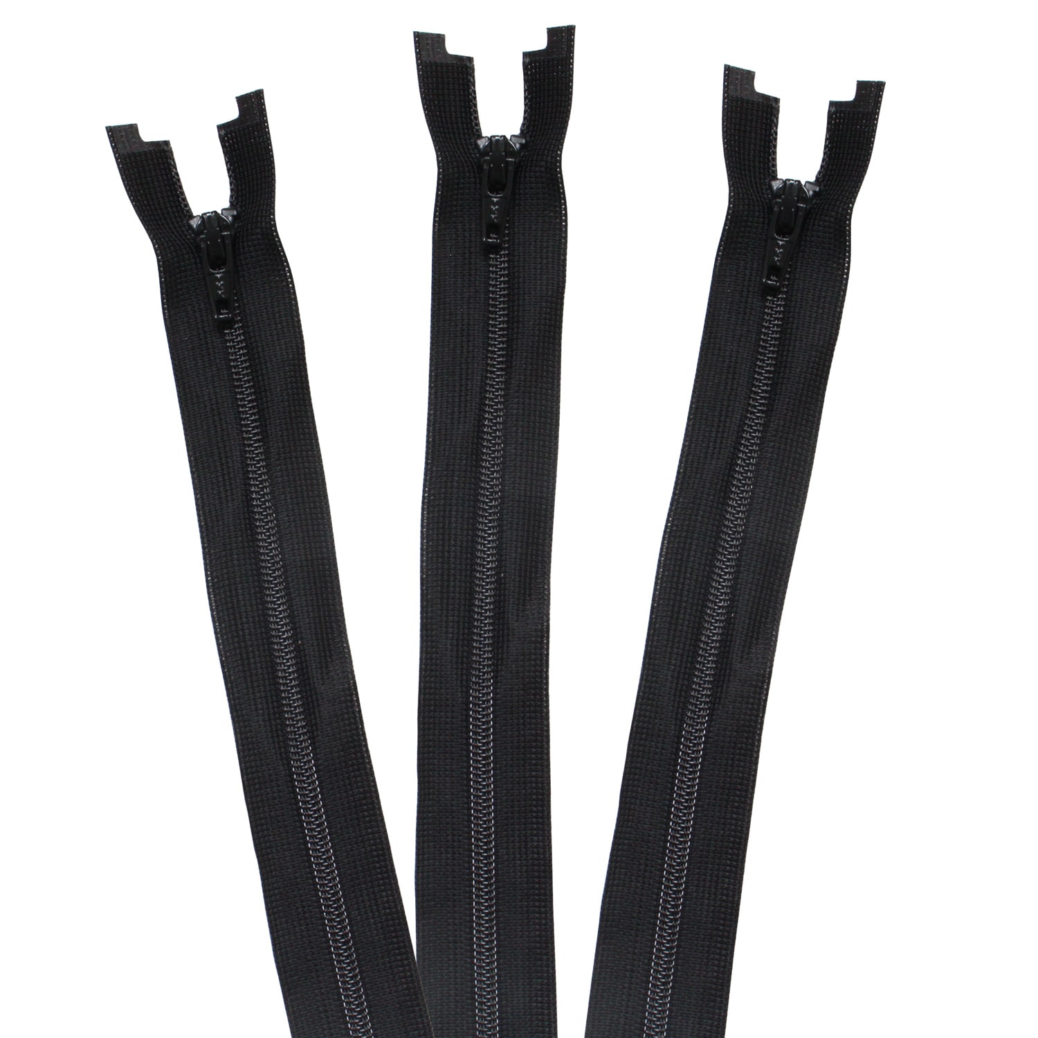 日本紐釦貿易 Y.K.K コイルオープンファスナー 56cm 3本入り col.580 黒 3CFOR56DA （ご注文単位1束）【直送品】