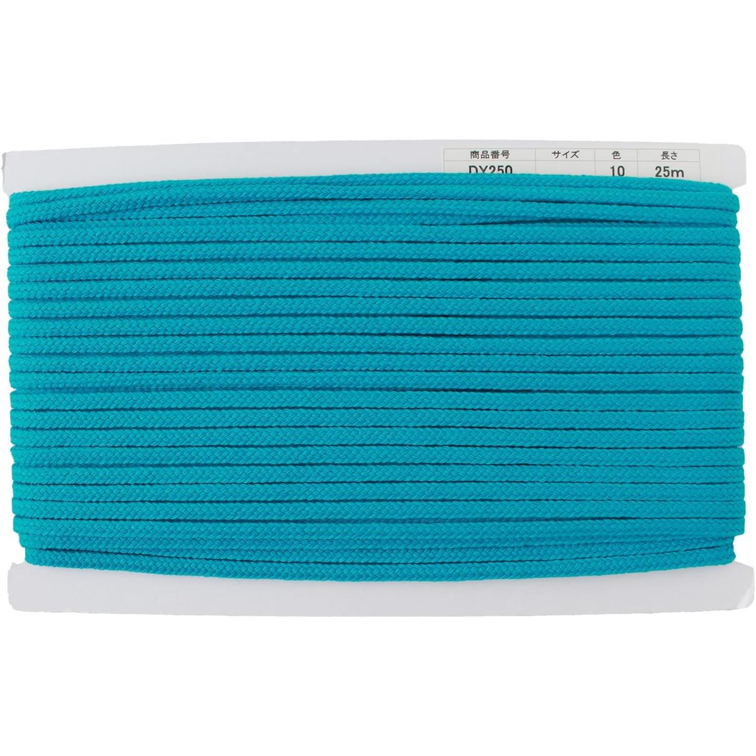 >日本紐釦貿易 アクリルコード 約φ6mm×25m ブルー DY250-10 (ご注文単位1巻)【直送品】