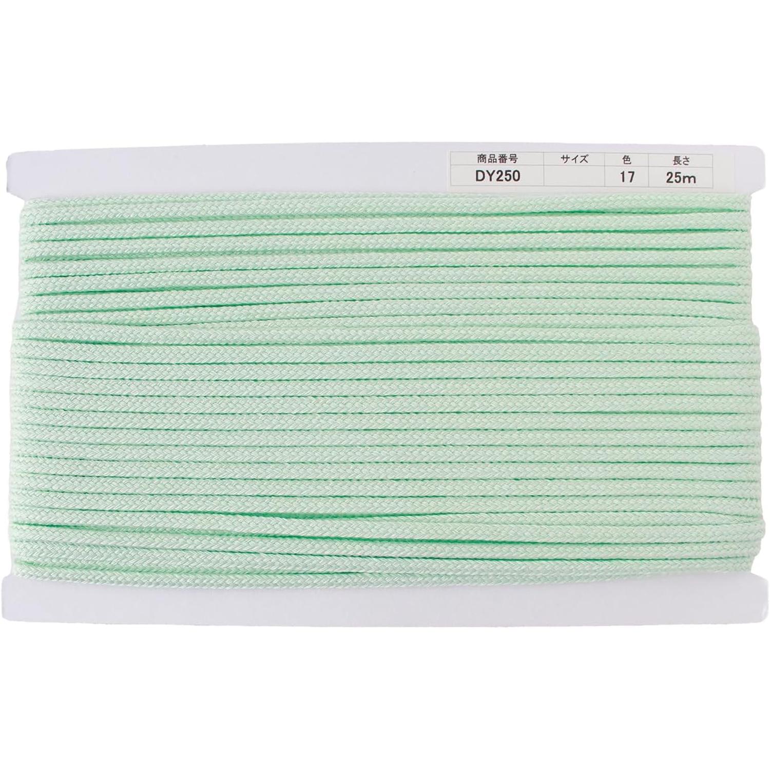 日本紐釦貿易 アクリルコード 約φ6mm×25m パステルソーダ DY250-17 (ご注文単位1巻)【直送品】