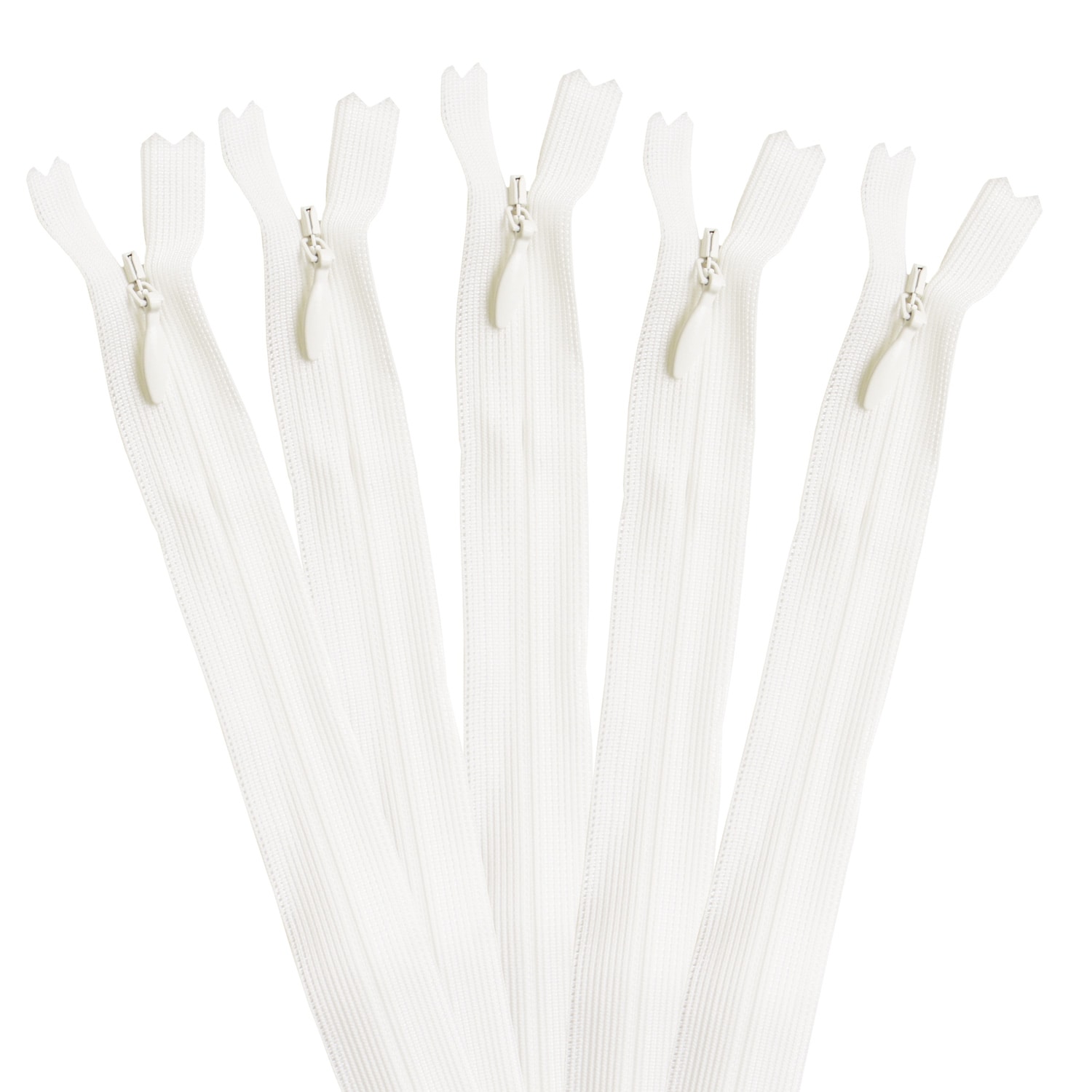 日本紐釦貿易 Y.K.K コンシールファスナー 56cm 5本入 col.030 KS56-030 オフホワイト （ご注文単位1束）【直送品】