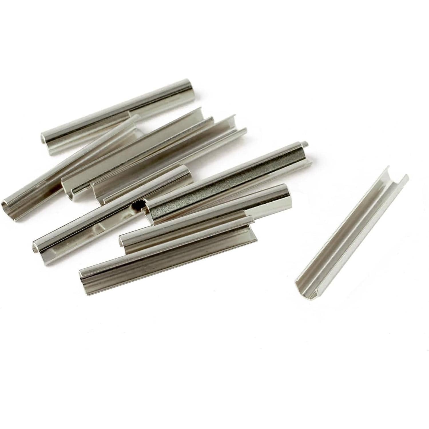 日本紐釦貿易 ヘリ止金具 W40×H6mm 10個入 シルバー M193-S (ご注文単位1束)【直送品】