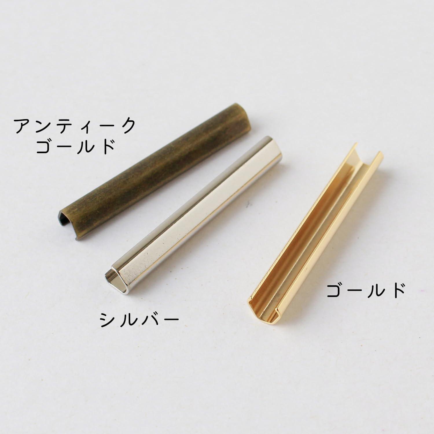 日本紐釦貿易 ヘリ止金具 W40×H6mm 10個入 シルバー M193-S （ご注文単位1束）【直送品】