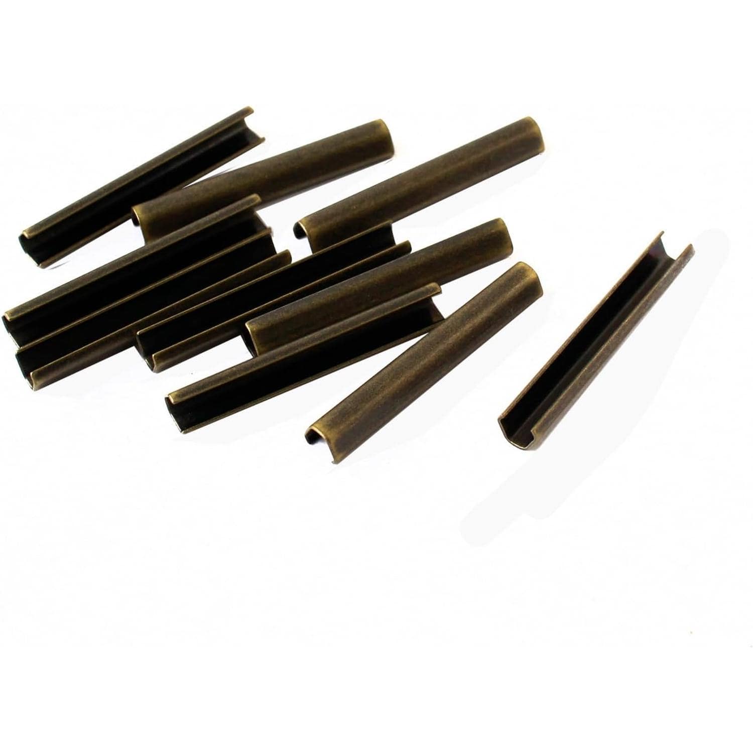 日本紐釦貿易 ヘリ止金具 W40×H6mm 10個入 アンティークゴールド M193-AG (ご注文単位1束)【直送品】