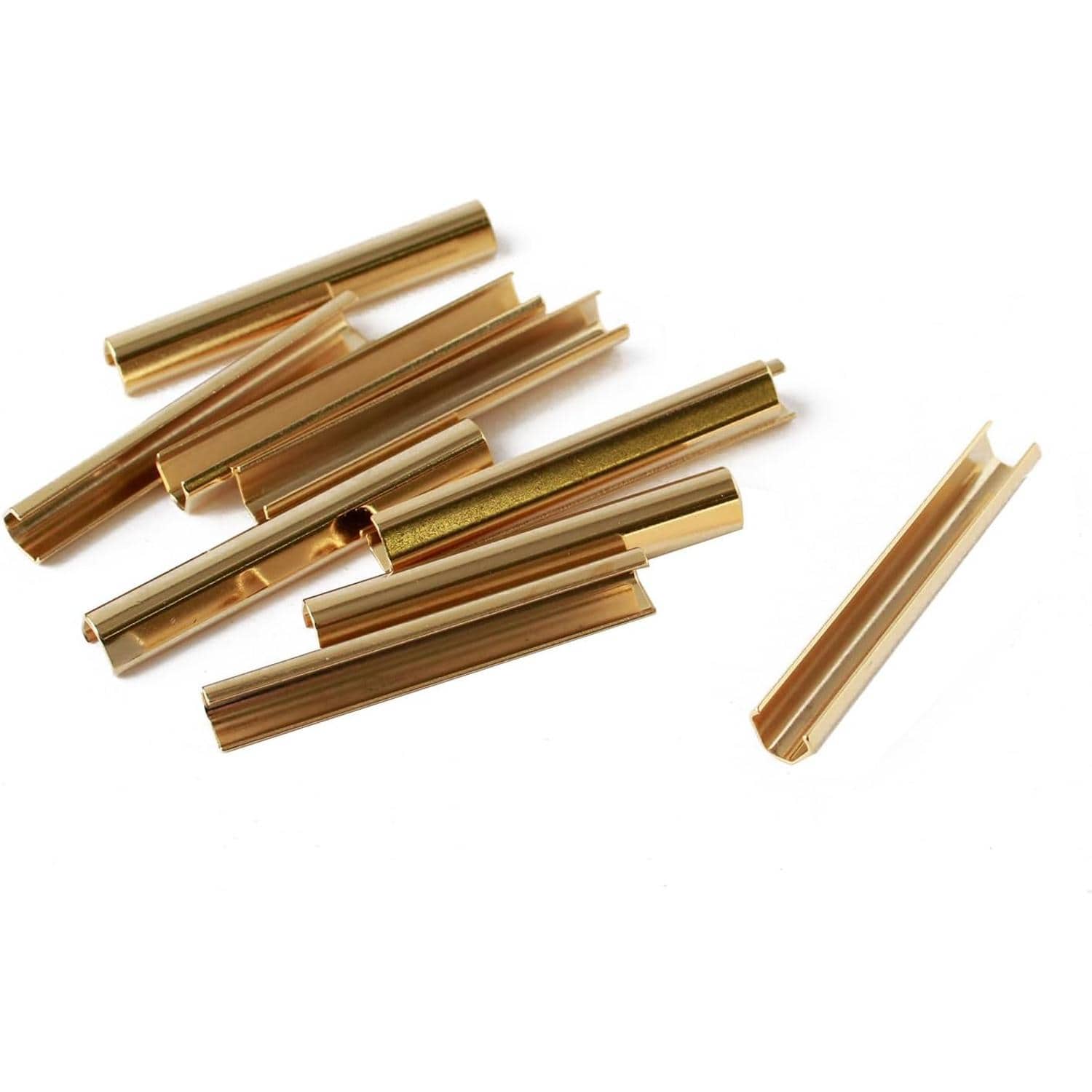 日本紐釦貿易 ヘリ止金具 W40×H6mm 10個入 ゴールド M193-G (ご注文単位1束)【直送品】