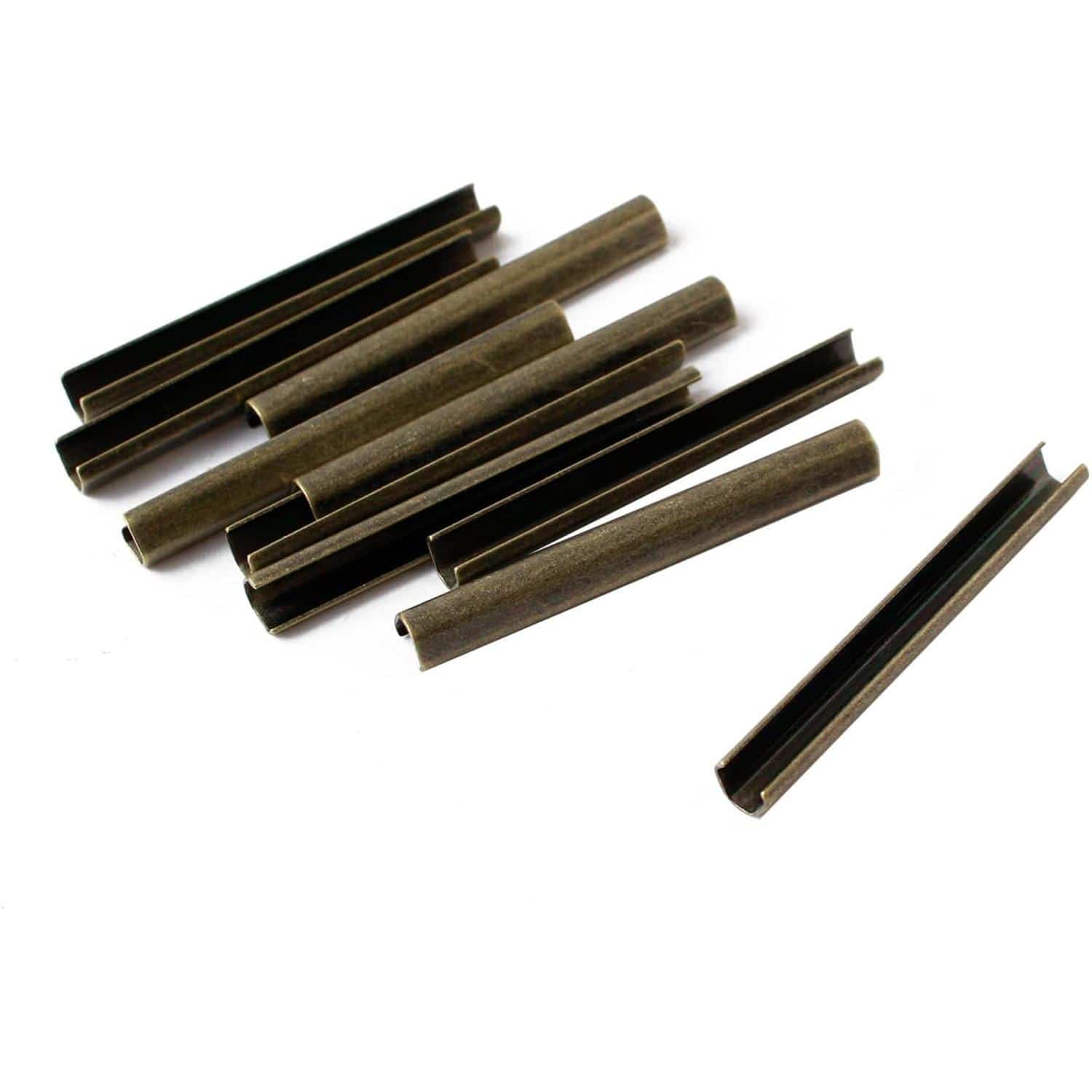 日本紐釦貿易 ヘリ止金具 W50×H6mm 10個入 アンティークゴールド M286-AG (ご注文単位1束)【直送品】