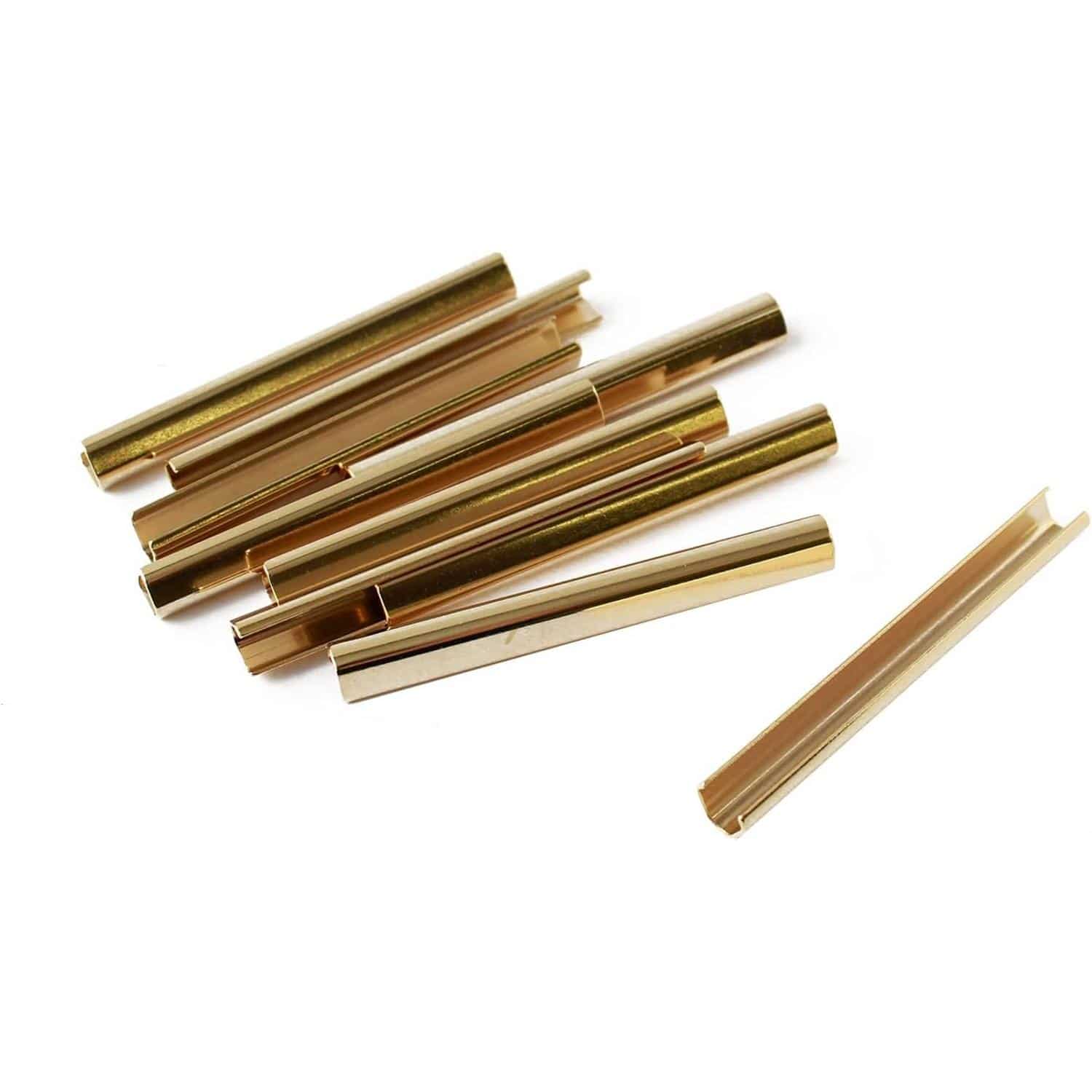 日本紐釦貿易 ヘリ止金具 W50×H6mm 10個入 ゴールド M286-G (ご注文単位1束)【直送品】