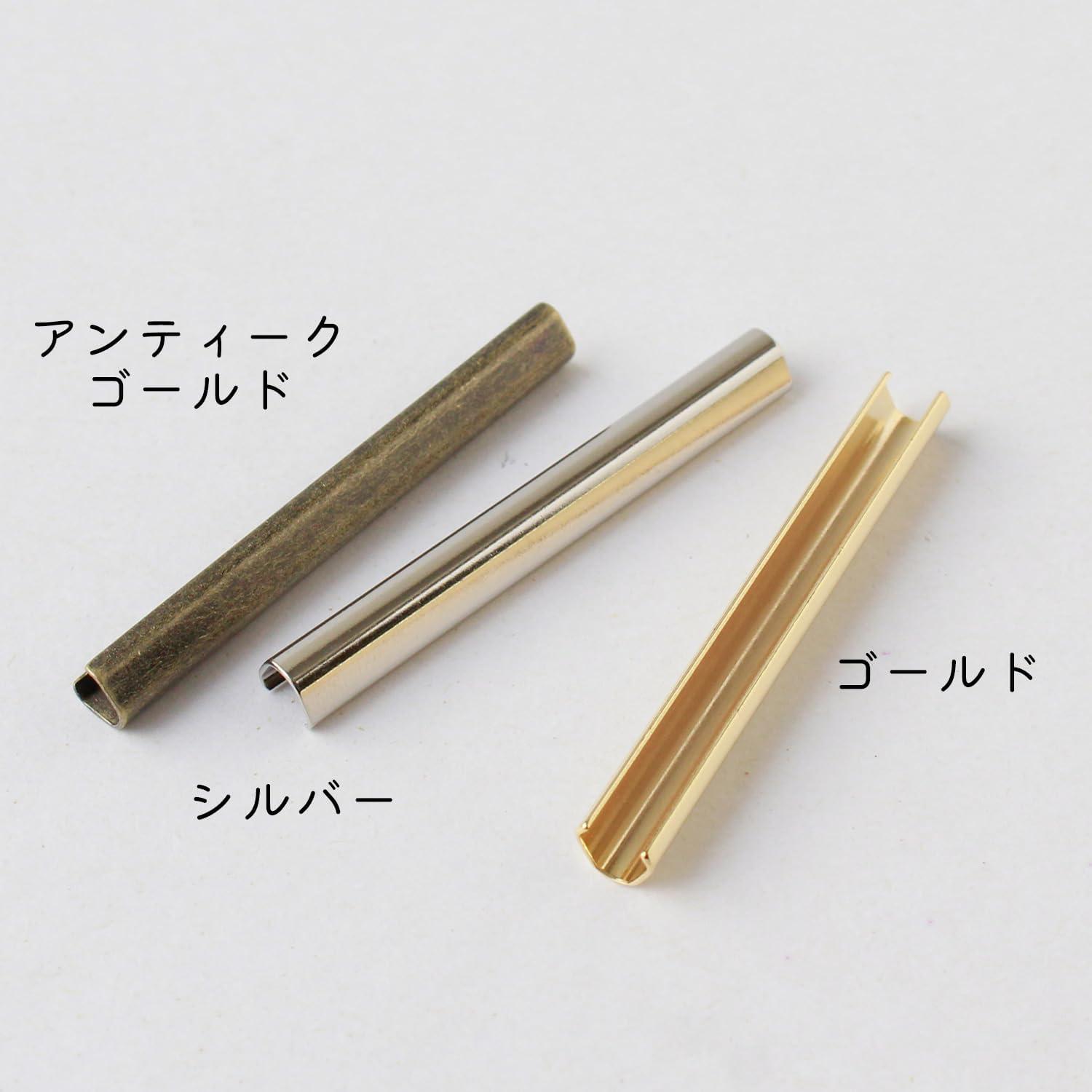 日本紐釦貿易 ヘリ止金具 W50×H6mm 10個入 ゴールド M286-G (ご注文単位1束)【直送品】