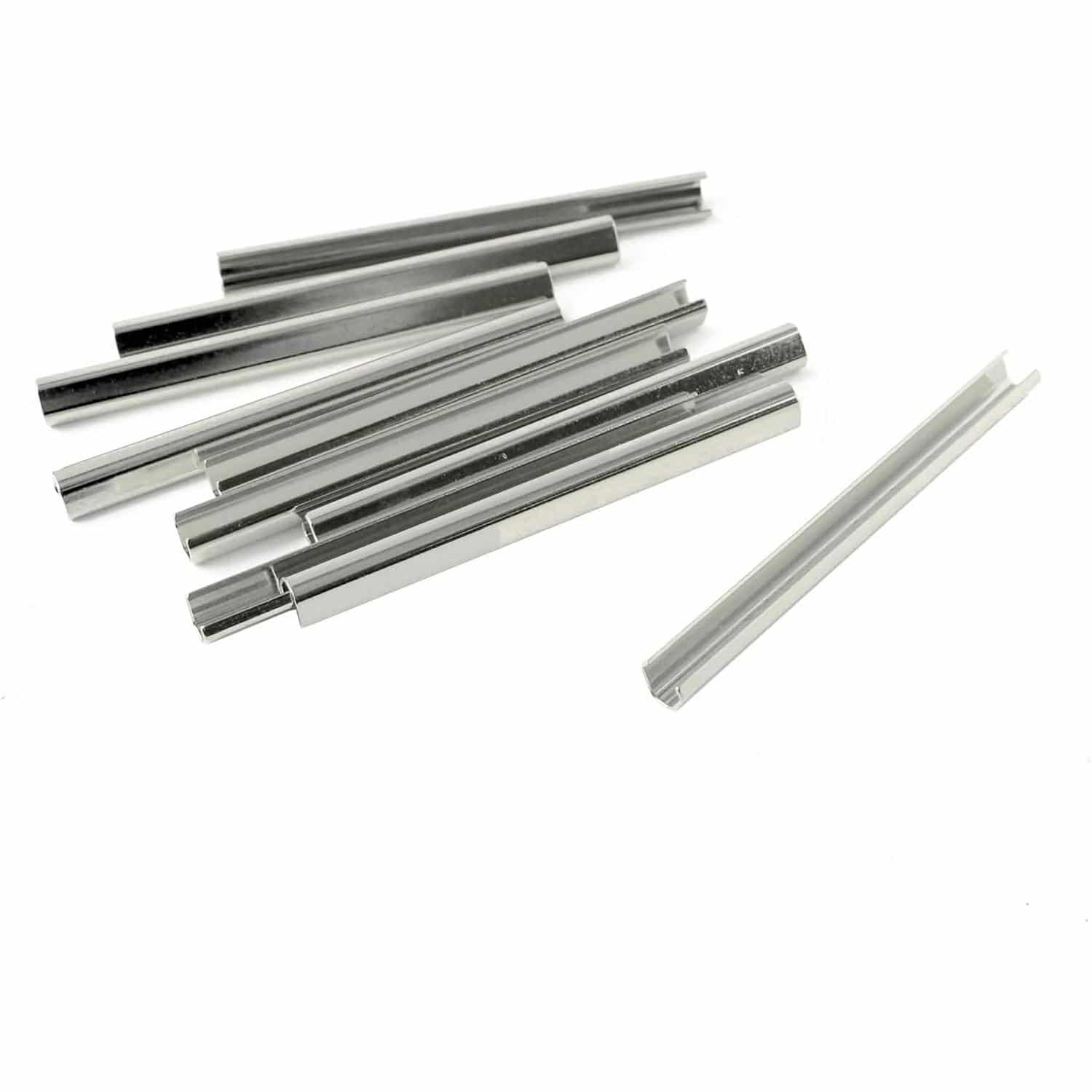 日本紐釦貿易 ヘリ止金具 W63×H6mm 10個入 シルバー M195-S (ご注文単位1束)【直送品】