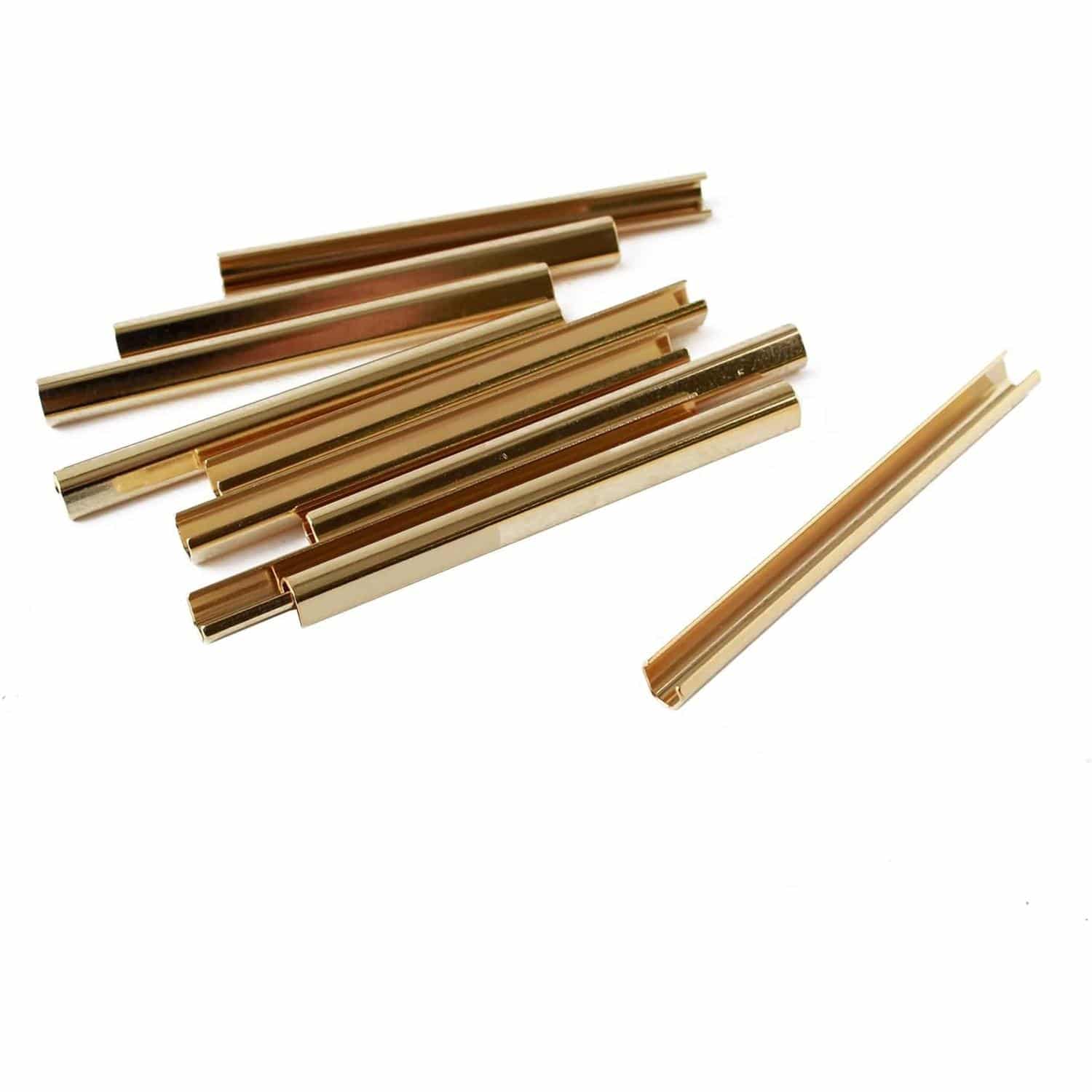 日本紐釦貿易 ヘリ止金具 W63×H6mm 10個入 ゴールド M195-G (ご注文単位1束)【直送品】