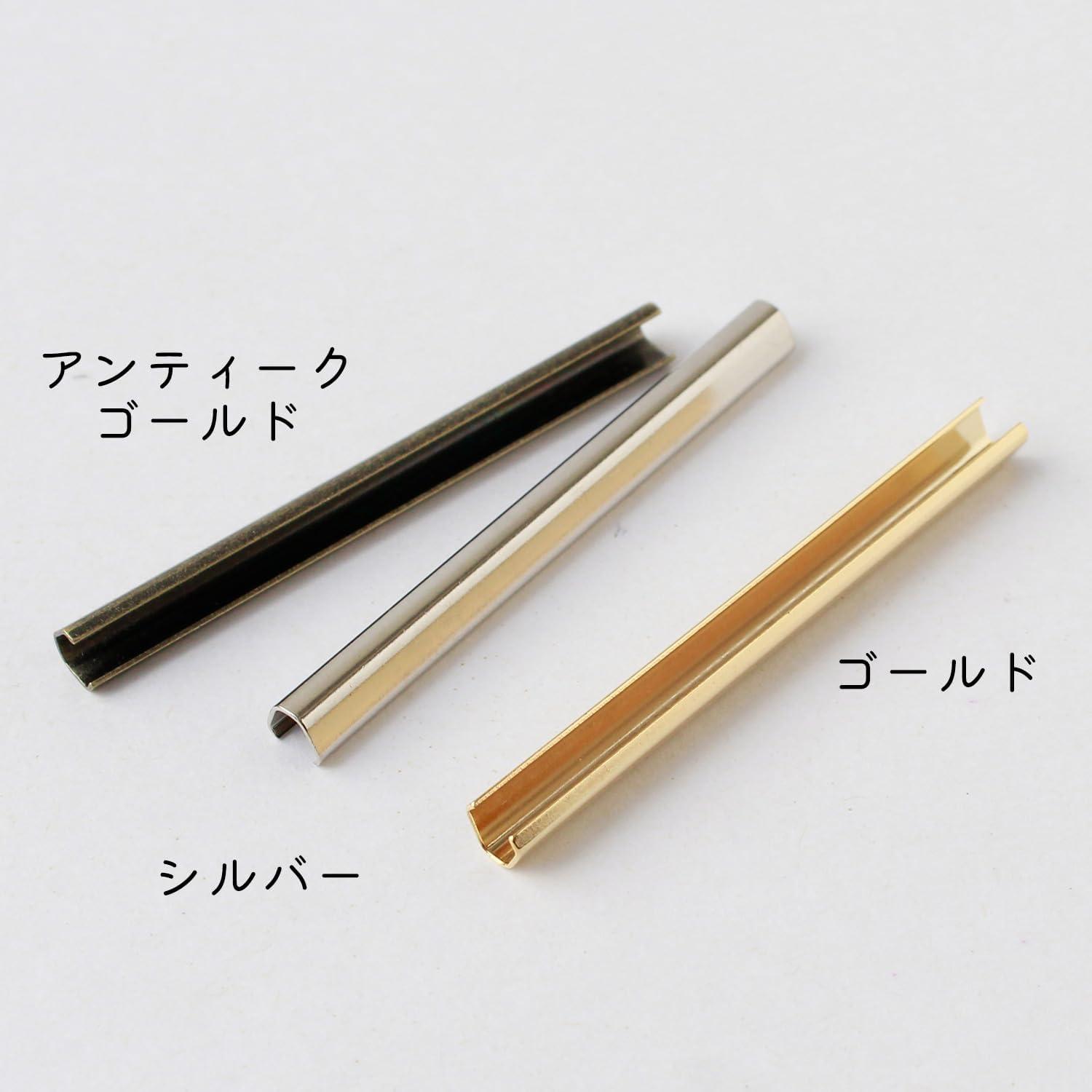 日本紐釦貿易 ヘリ止金具 W63×H6mm 10個入 ゴールド M195-G (ご注文単位1束)【直送品】