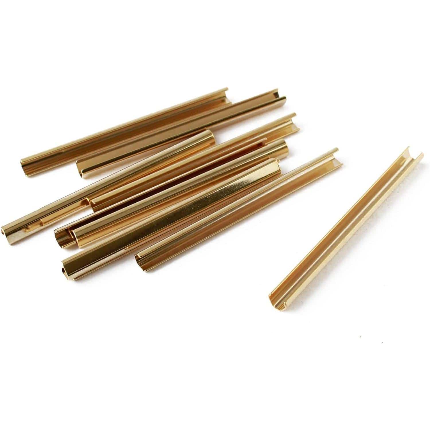 日本紐釦貿易 ヘリ止金具 W72×H6mm 10個入 ゴールド M197-G (ご注文単位1束)【直送品】