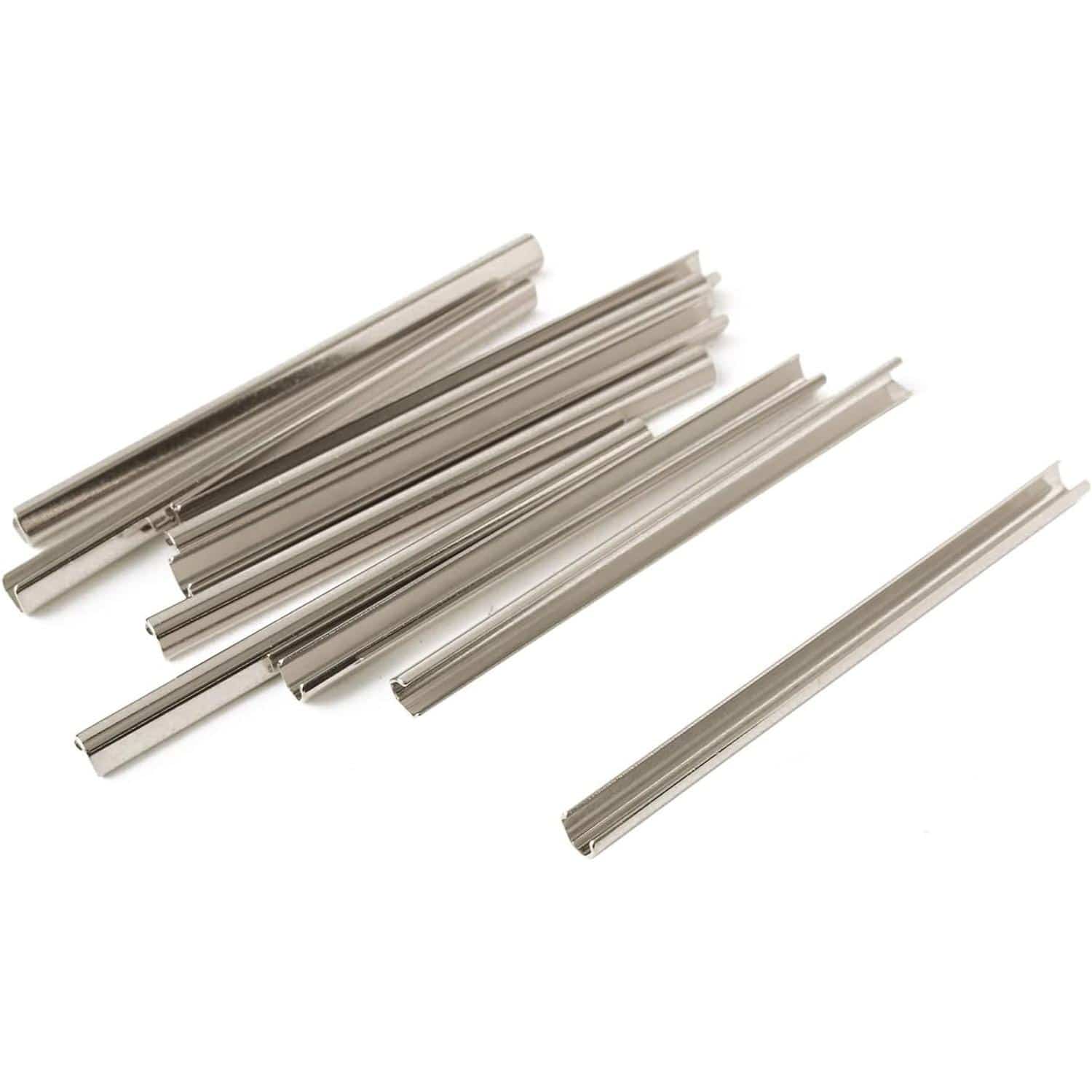 日本紐釦貿易 ヘリ止金具 W85×H6mm 10個入 シルバー M385-S (ご注文単位1束)【直送品】