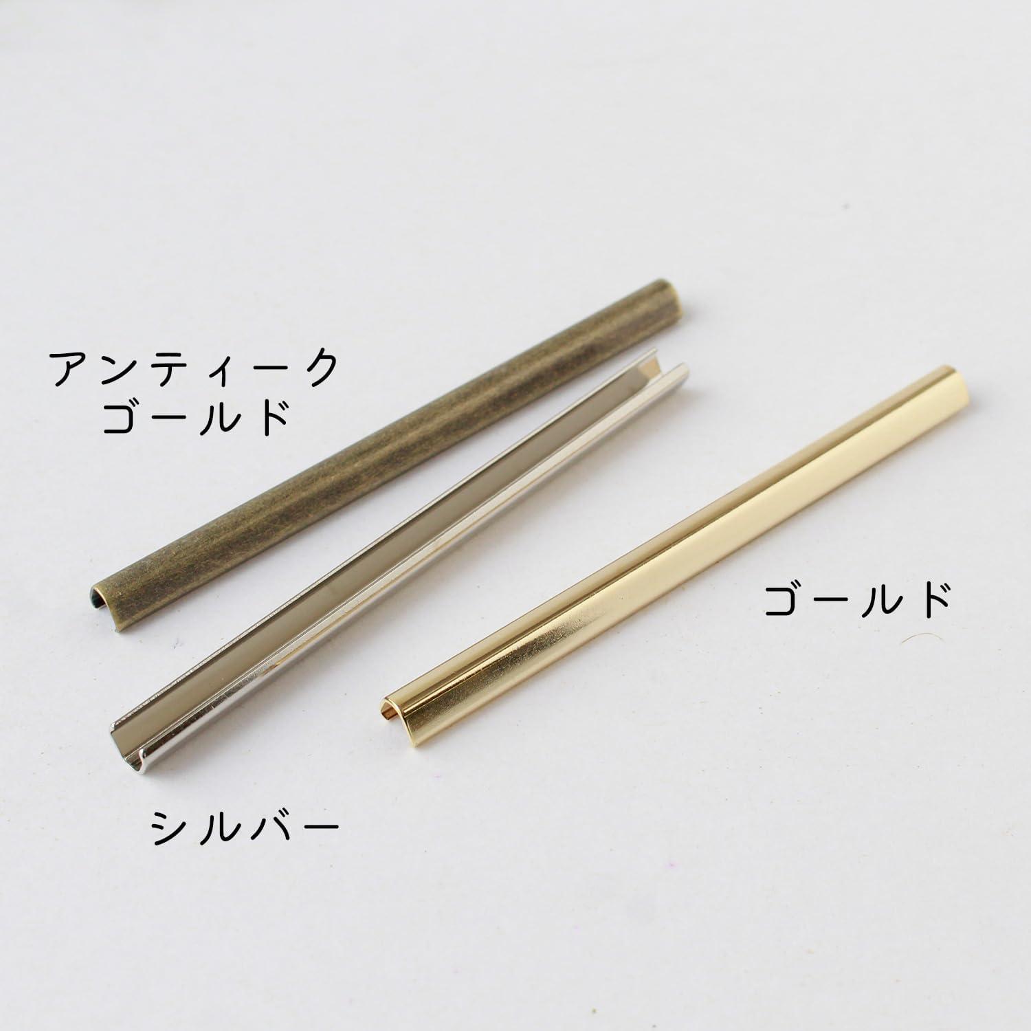 日本紐釦貿易 ヘリ止金具 W85×H6mm 10個入 シルバー M385-S (ご注文単位1束)【直送品】