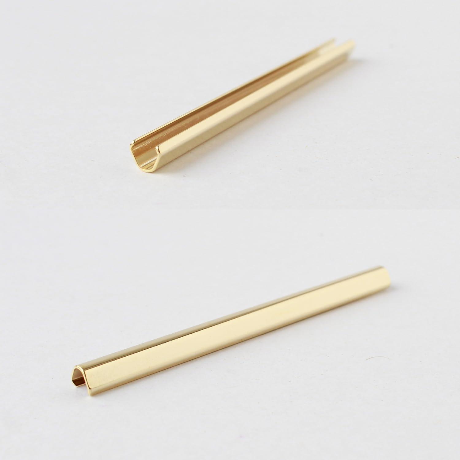 日本紐釦貿易 ヘリ止金具 W85×H6mm 10個入 ゴールド M385-G （ご注文単位1束）【直送品】