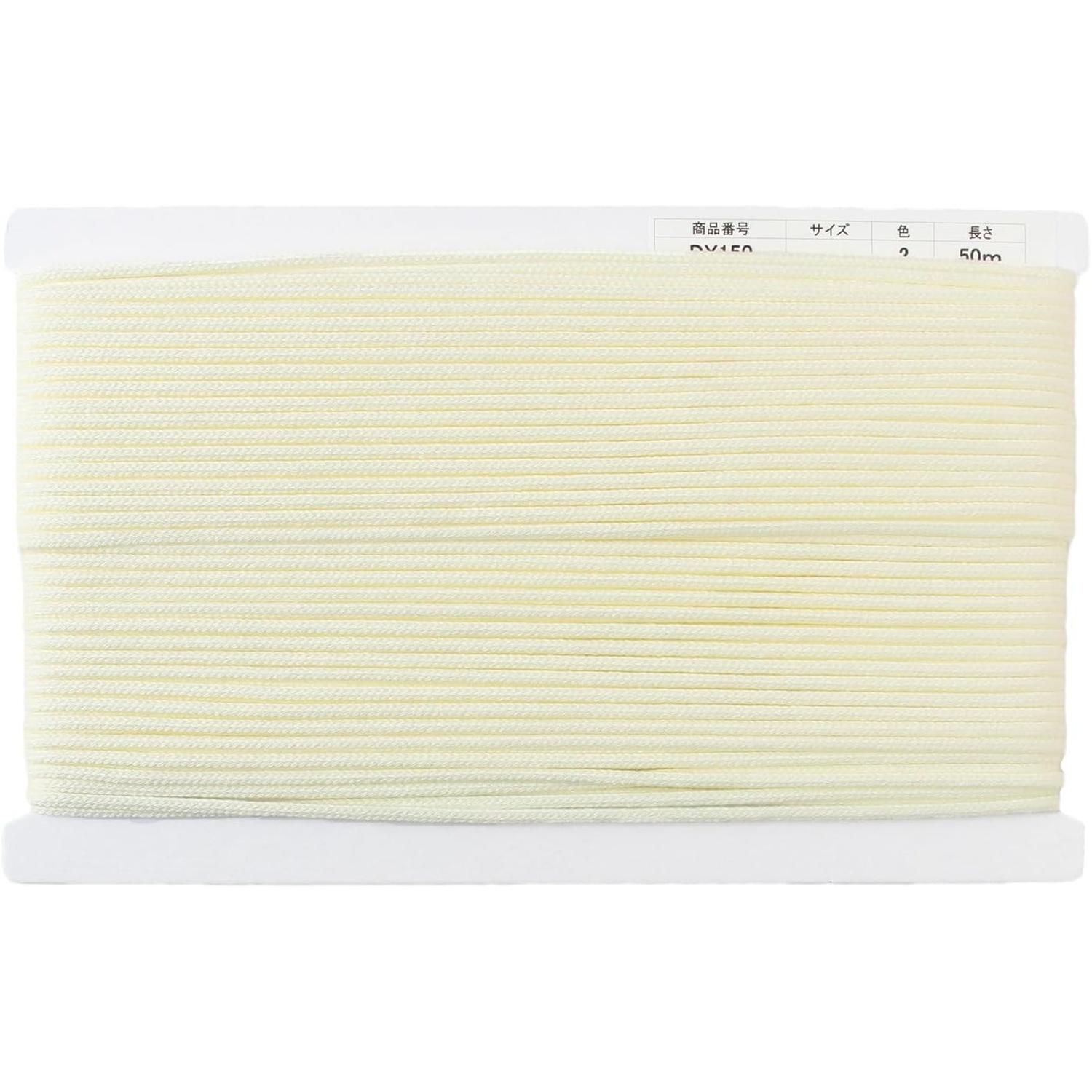 日本紐釦貿易 アクリルコード 約φ4mm×50m オフホワイト DY150-2 （ご注文単位1巻）【直送品】