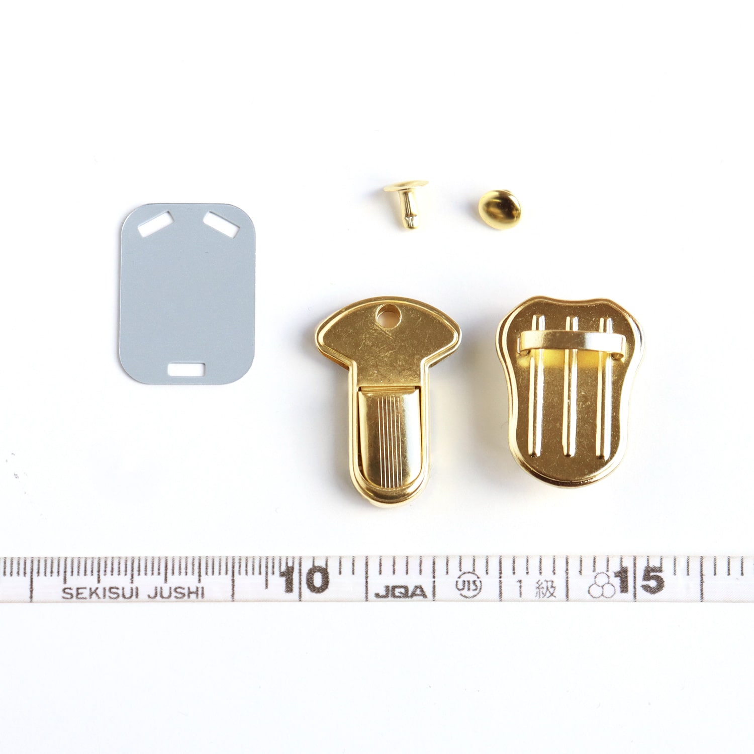 日本紐釦貿易 豆差込錠 ゴールド 5個入り M253-G (ご注文単位1束)【直送品】