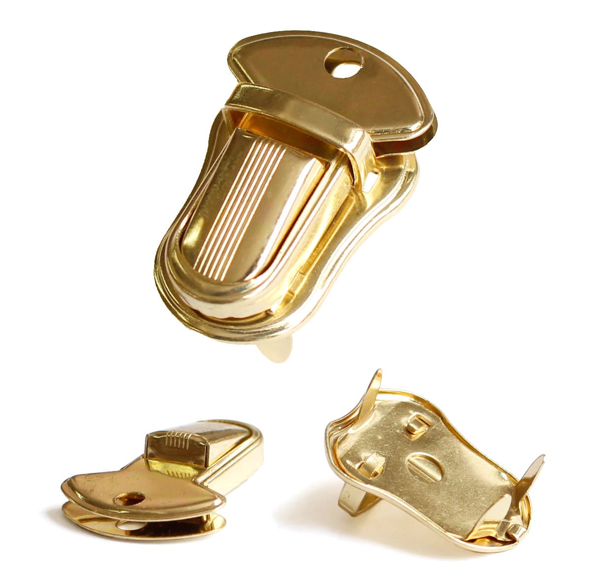 日本紐釦貿易 豆差込錠 ゴールド 5個入り M253-G (ご注文単位1束)【直送品】