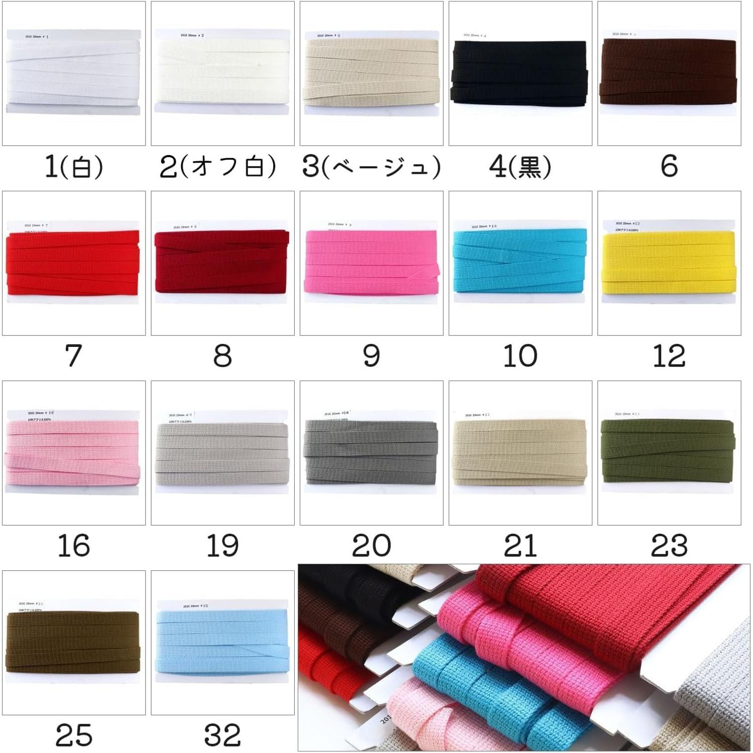 日本紐釦貿易 アクリル手芸用テープ 15mm巾 10m巻 2mm厚 紺 IC1510-5 (ご注文単位1巻)【直送品】