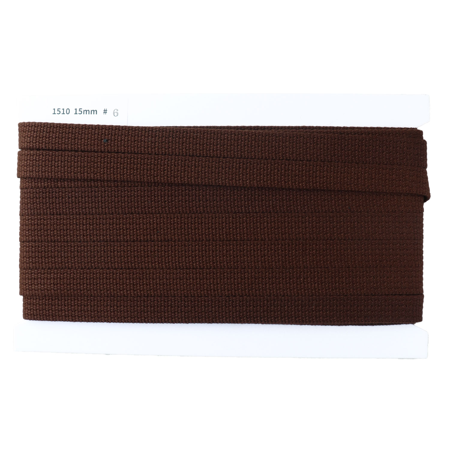 日本紐釦貿易 アクリル手芸用テープ 15mm巾 10m巻 焦げ茶 IC1510-6 （ご注文単位1巻）【直送品】