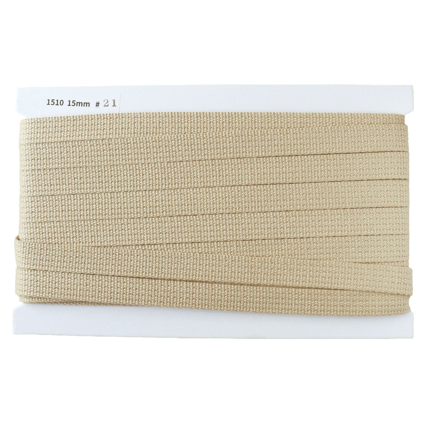 日本紐釦貿易 アクリル手芸用テープ 15mm巾 10m巻 グレージュ IC1510-21 （ご注文単位1巻）【直送品】