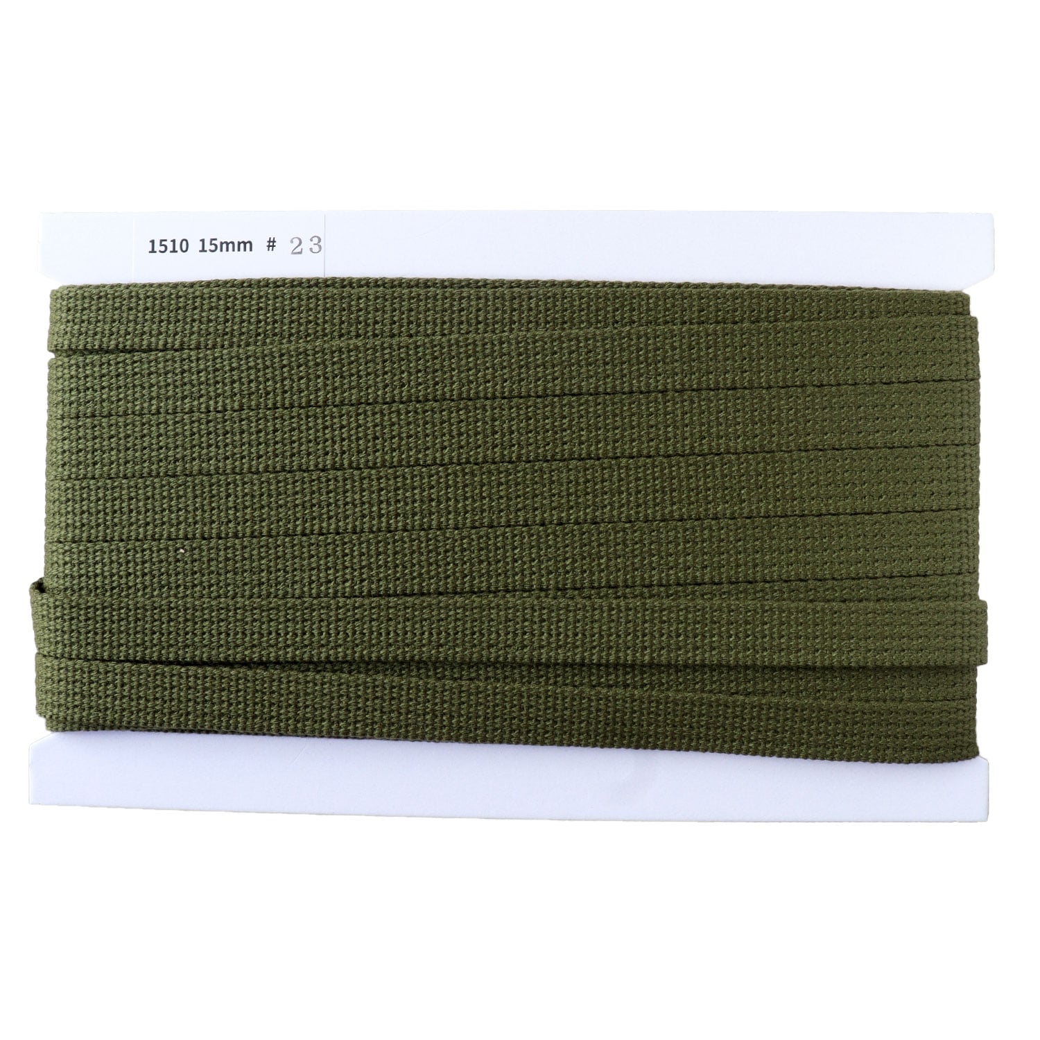日本紐釦貿易 アクリル手芸用テープ 15mm巾 10m巻 カーキ IC1510-23 （ご注文単位1巻）【直送品】
