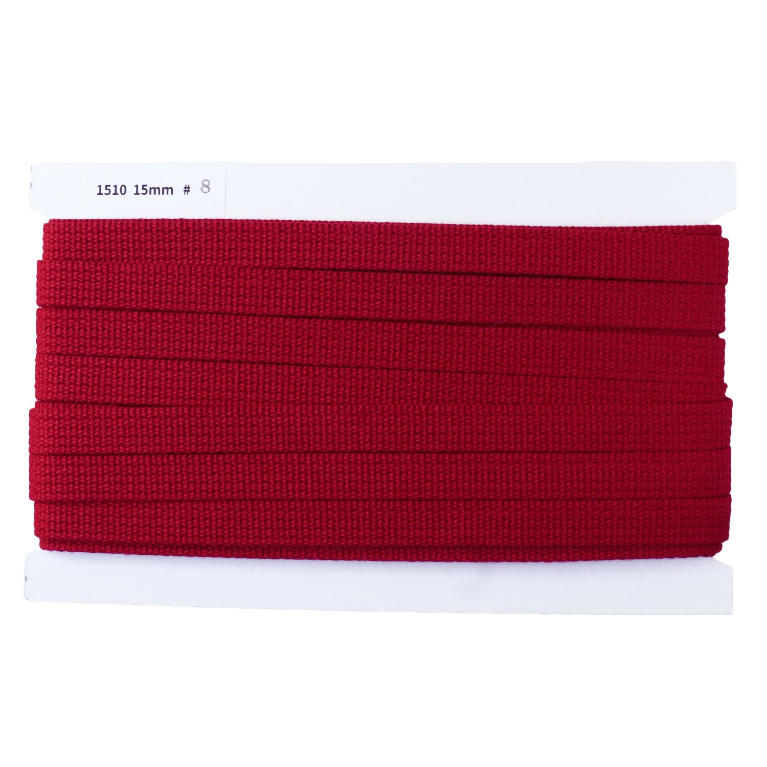 日本紐釦貿易 アクリル手芸用テープ 15mm巾 10m巻 ワインレッド IC1510-8 （ご注文単位1巻）【直送品】