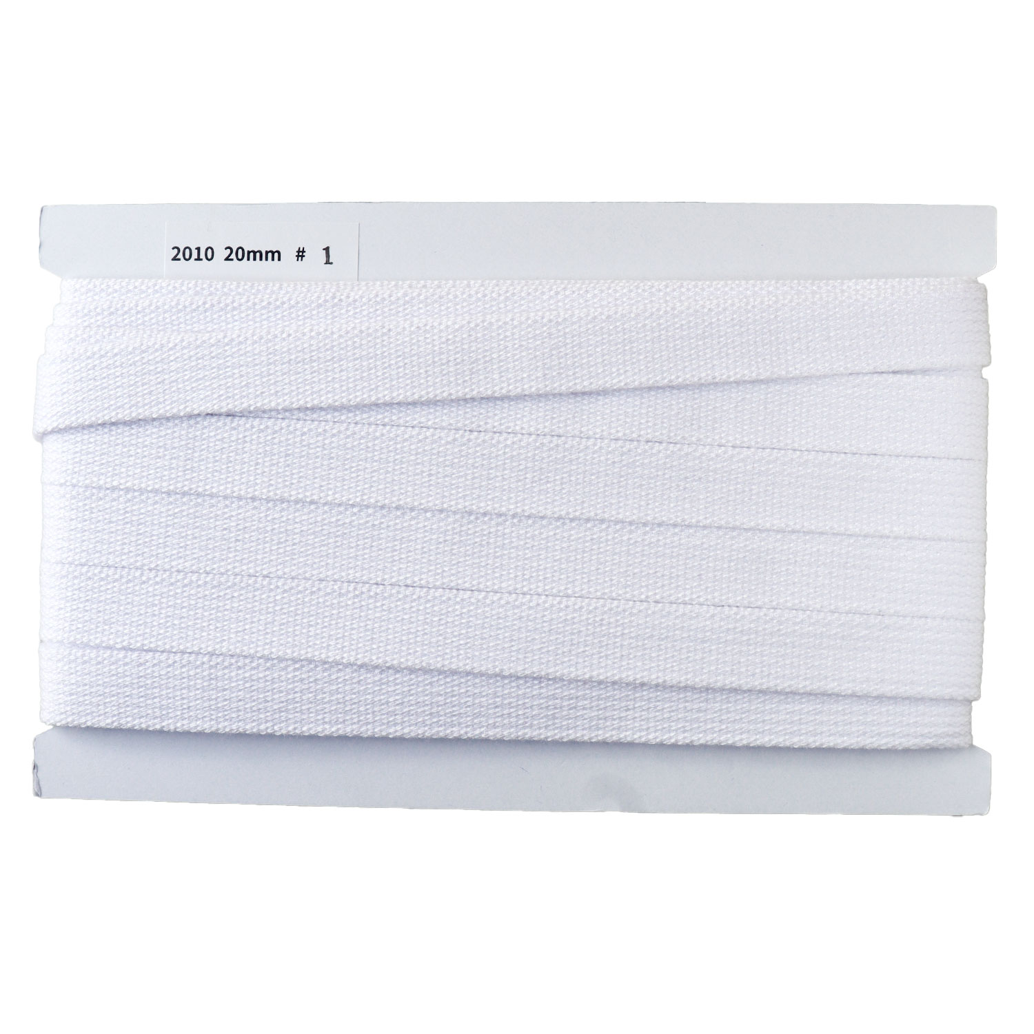日本紐釦貿易 アクリル手芸用テープ 20mm巾 10m巻 白 IC2010-1 （ご注文単位1巻）【直送品】