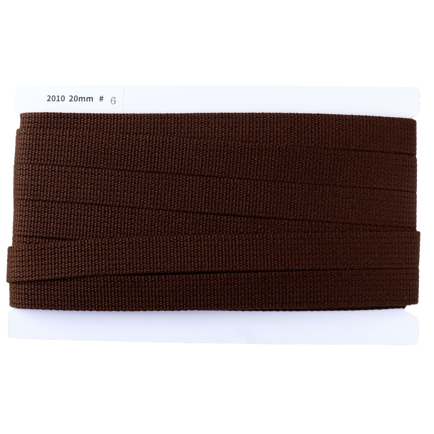 日本紐釦貿易 アクリル手芸用テープ 20mm巾 10m巻 焦げ茶 IC2010-6 （ご注文単位1巻）【直送品】