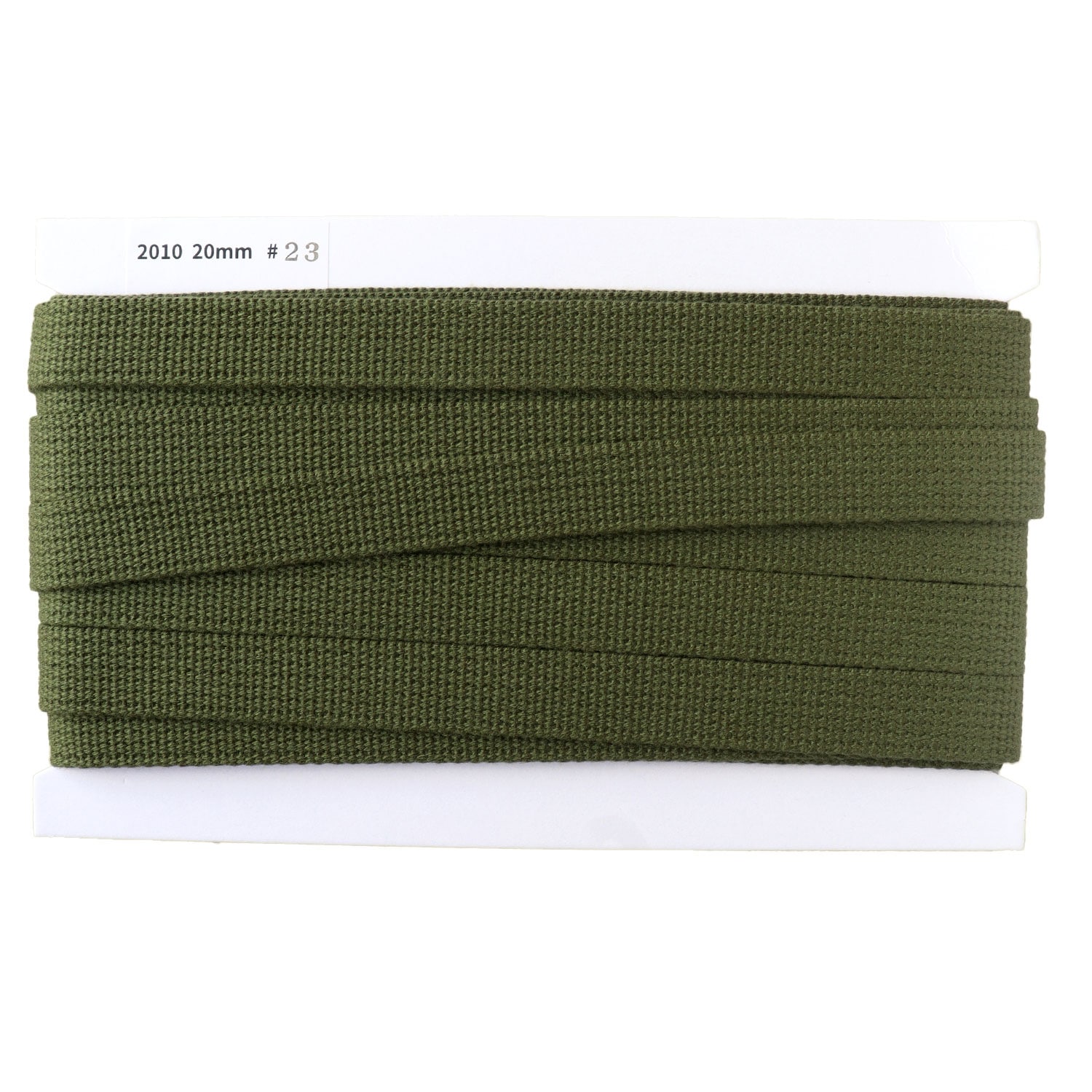 日本紐釦貿易 アクリル手芸用テープ 20mm巾 10m巻 カーキ IC2010-23 （ご注文単位1巻）【直送品】