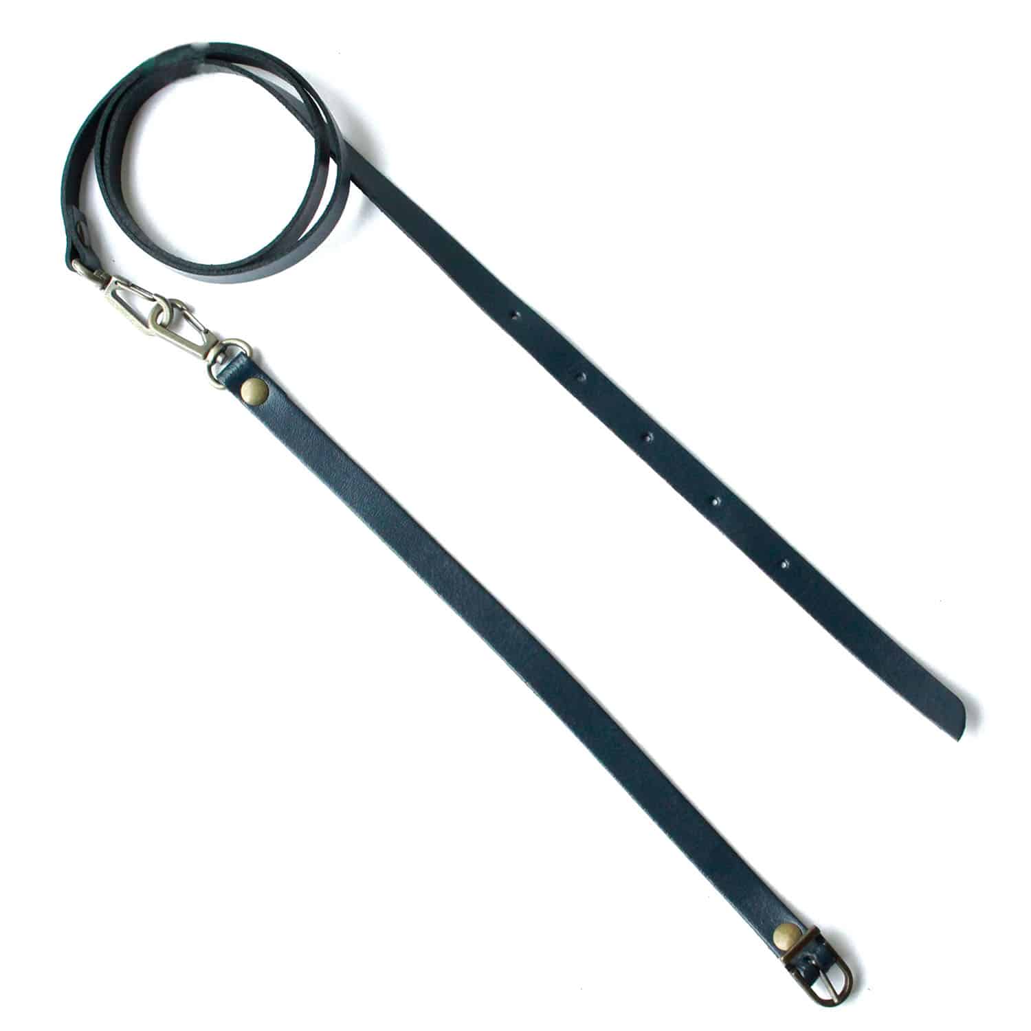 日本紐釦貿易 本革ショルダー持手 撥水加工 ネイビー 12mm巾 1組入 (ご注文単位1本)【直送品】