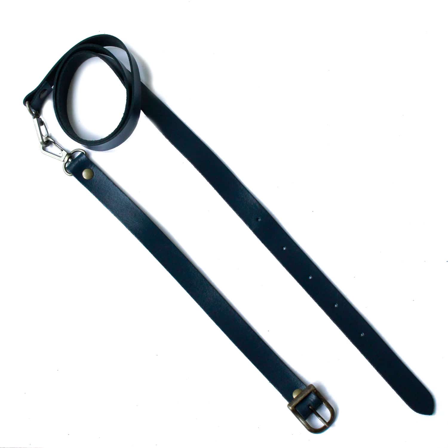 日本紐釦貿易 本革ショルダー持手 撥水加工 ネイビー 18mm巾 1組入 (ご注文単位1本)【直送品】