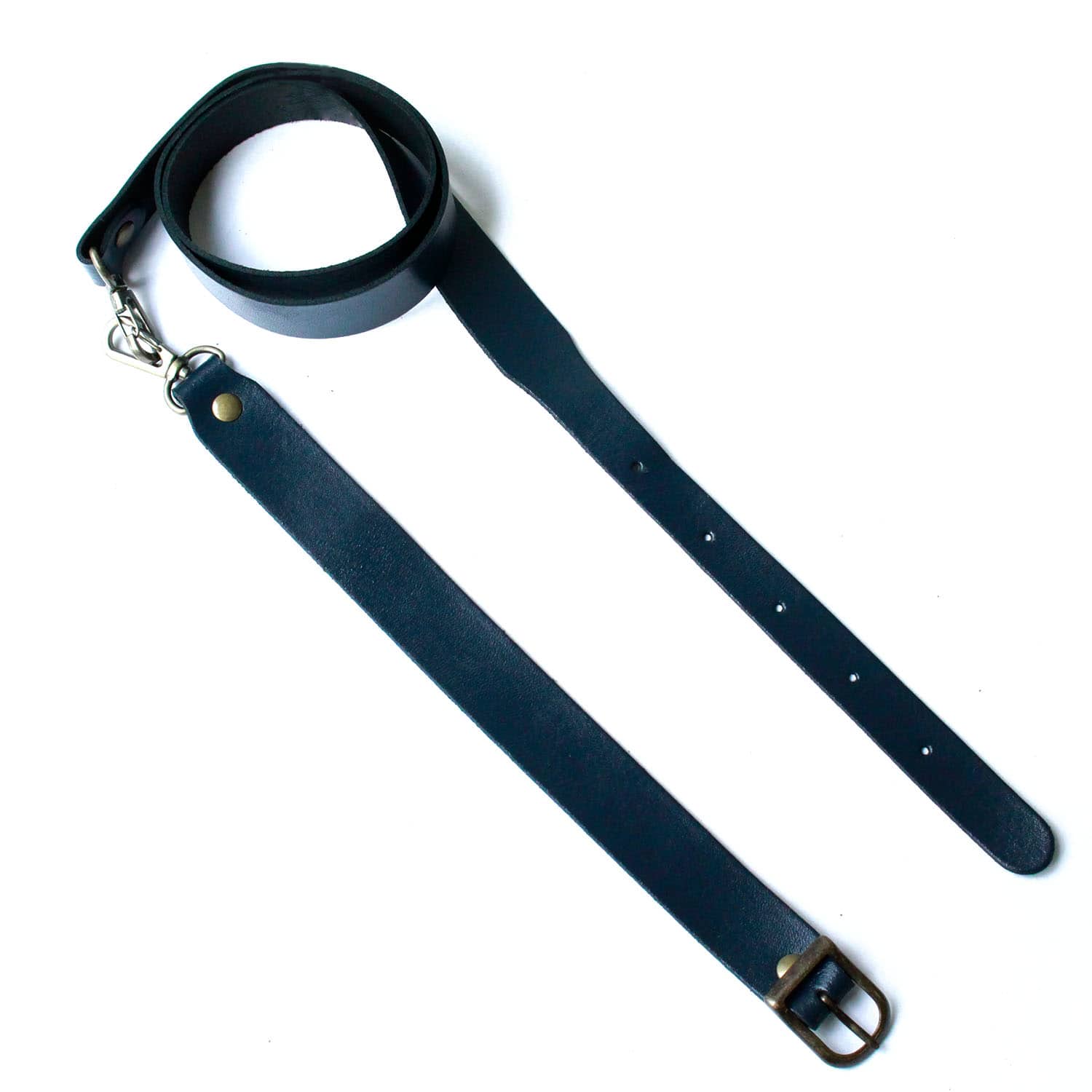 日本紐釦貿易 本革ショルダータイプ 撥水加工 ネイビー 25mm巾 (ご注文単位1本)【直送品】