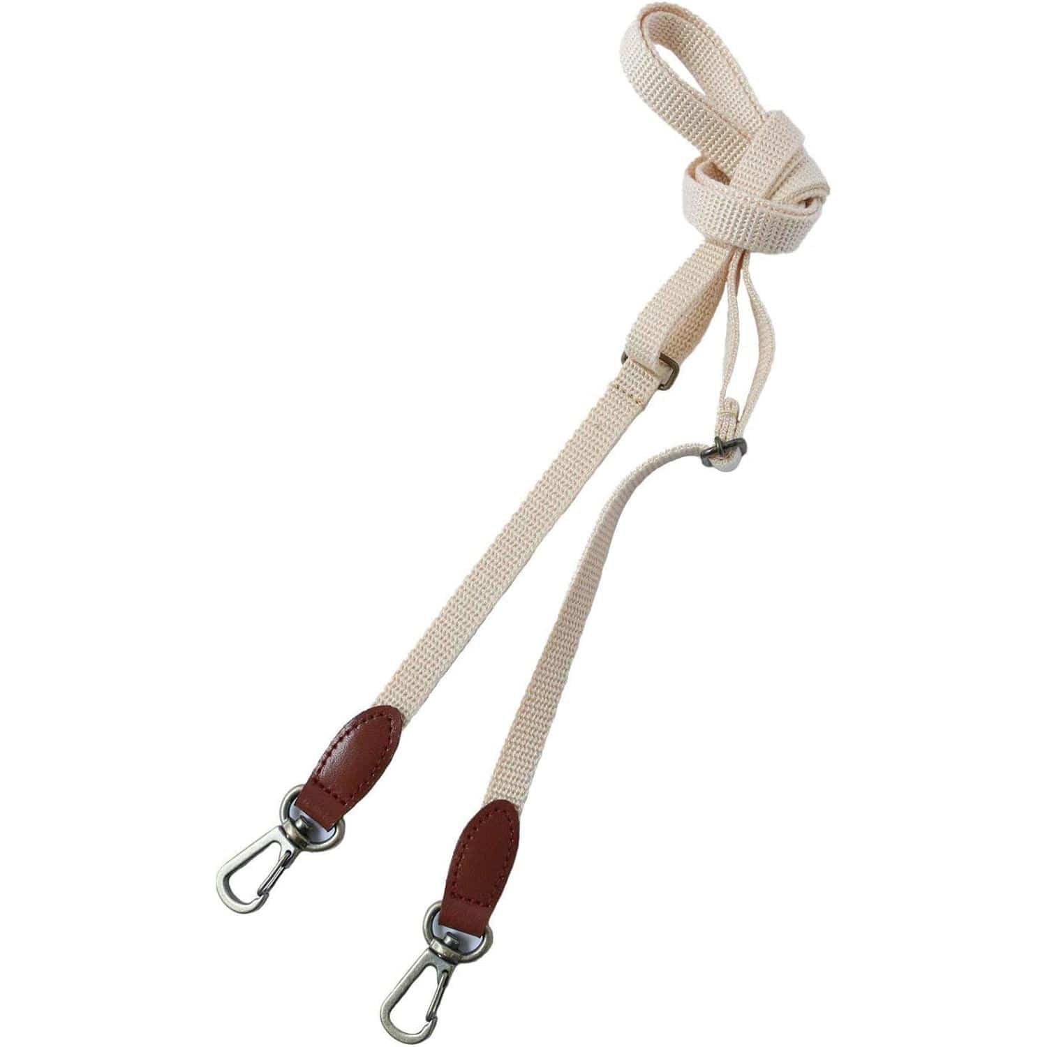 日本紐釦貿易 レザーコンビショルダー 長さ86~140cm 1本 生成 KT85-W (ご注文単位1本)【直送品】